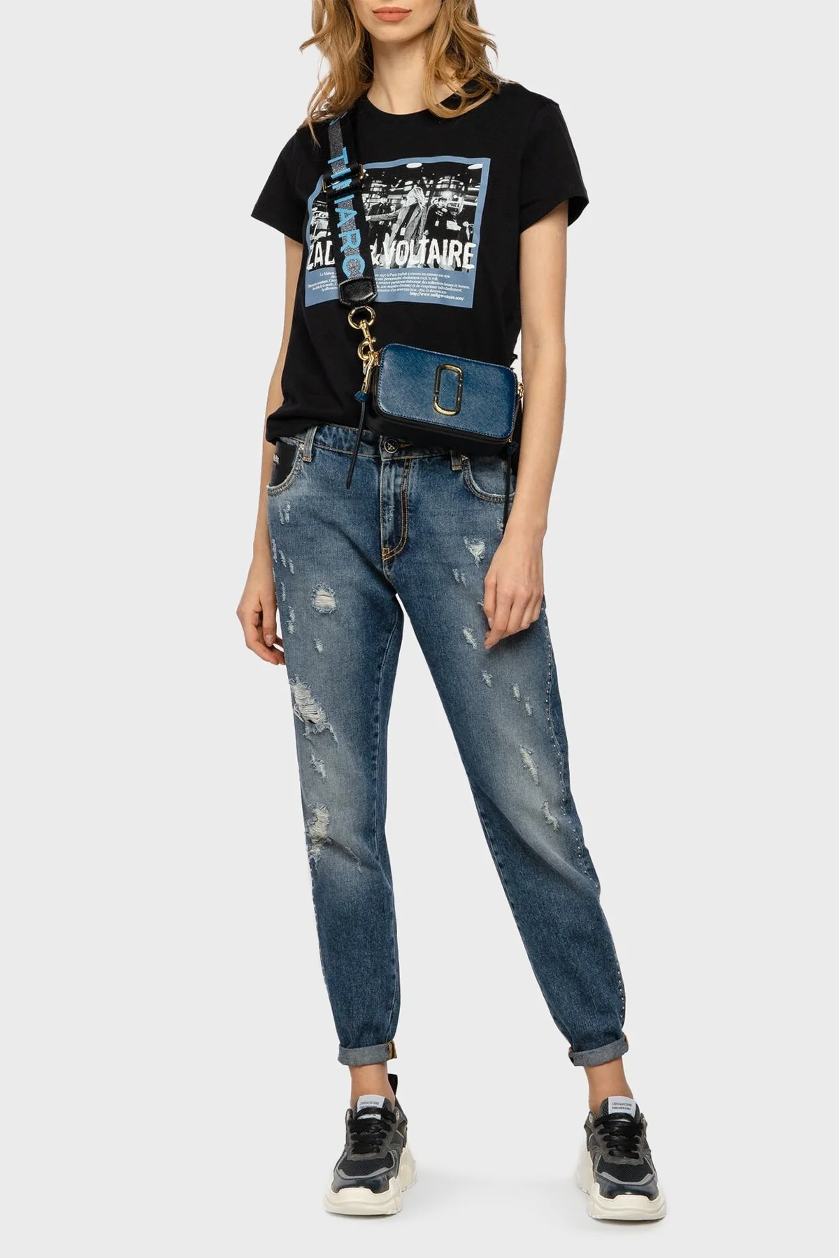 Marc Jacobs Hakiki Deri Logolu Ayarlanabilir Askılı Bayan Çanta M0014146 424 LACİVERT - 9