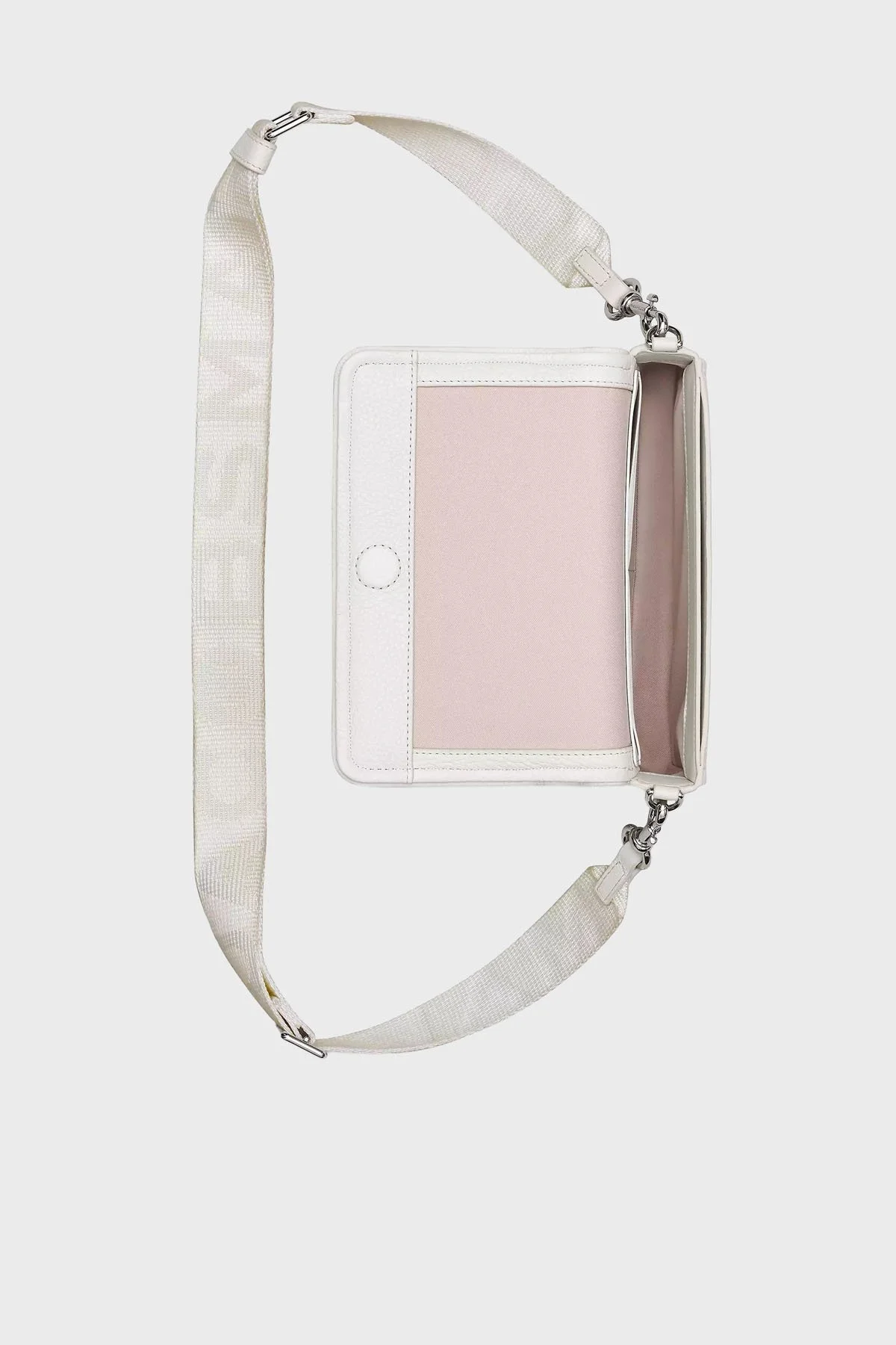 Marc Jacobs Hakiki Deri Logolu Çıkarılabilir Askılı The Mini Bayan Çanta 2S4SMN080S02 137 BEYAZ - 5