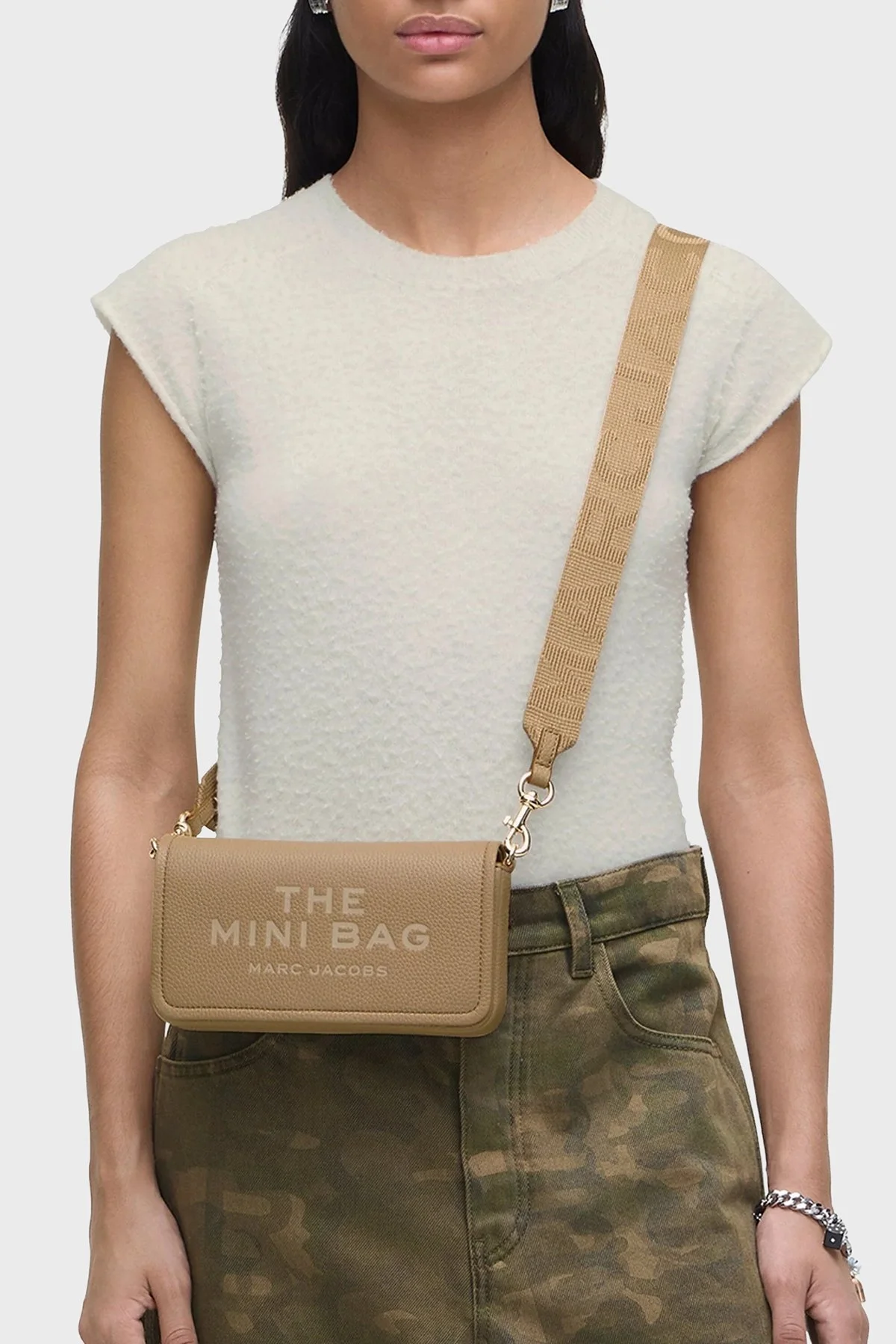 Marc Jacobs Hakiki Deri Logolu Çıkarılabilir Askılı The Mini Bayan Çanta 2S4SMN080S02 230 CAMEL - 2