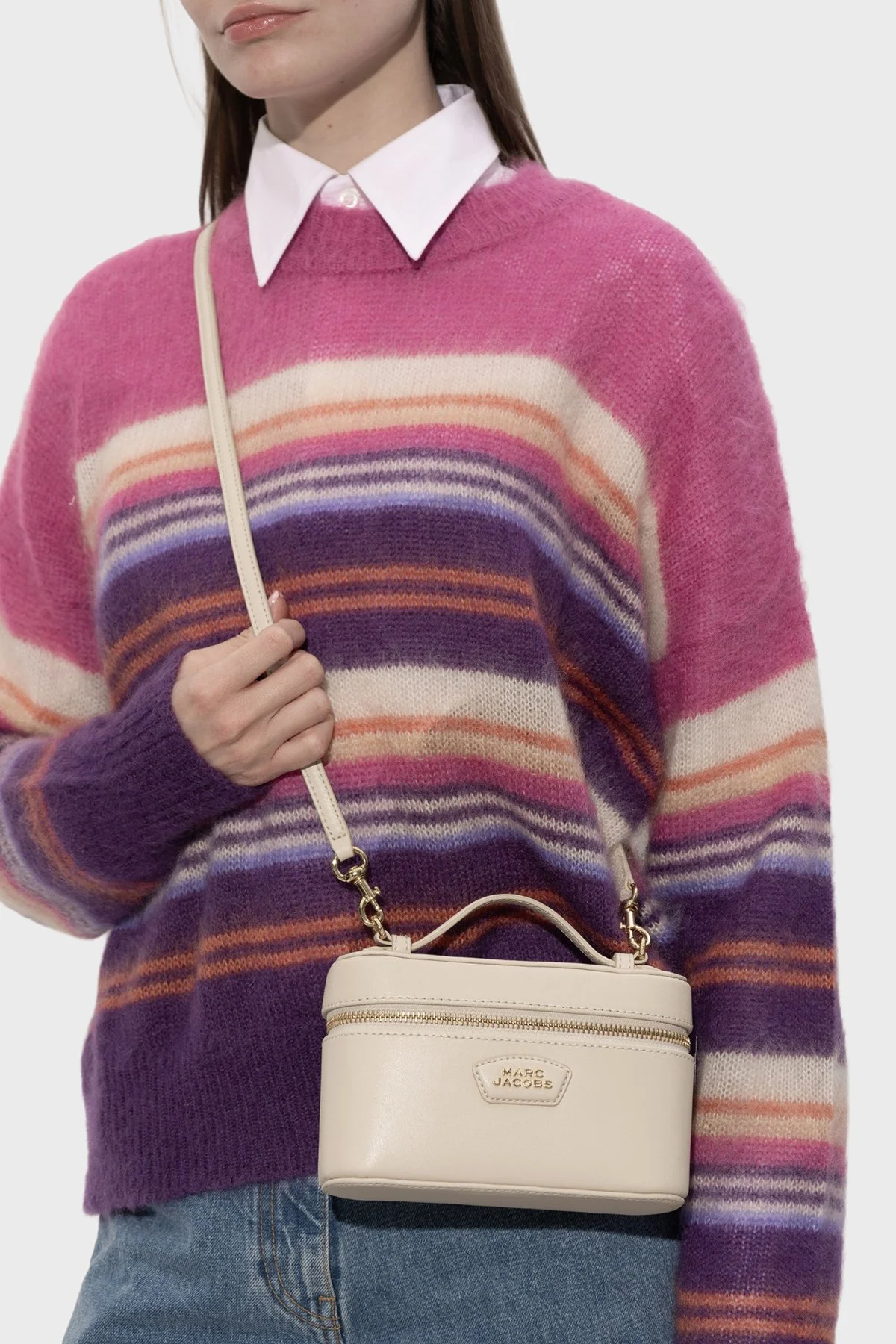 Marc Jacobs Logolu Çıkarılabilir Askılı Cross Body Kadın Çanta 2R5HCR018H01 123 BEJ - 2