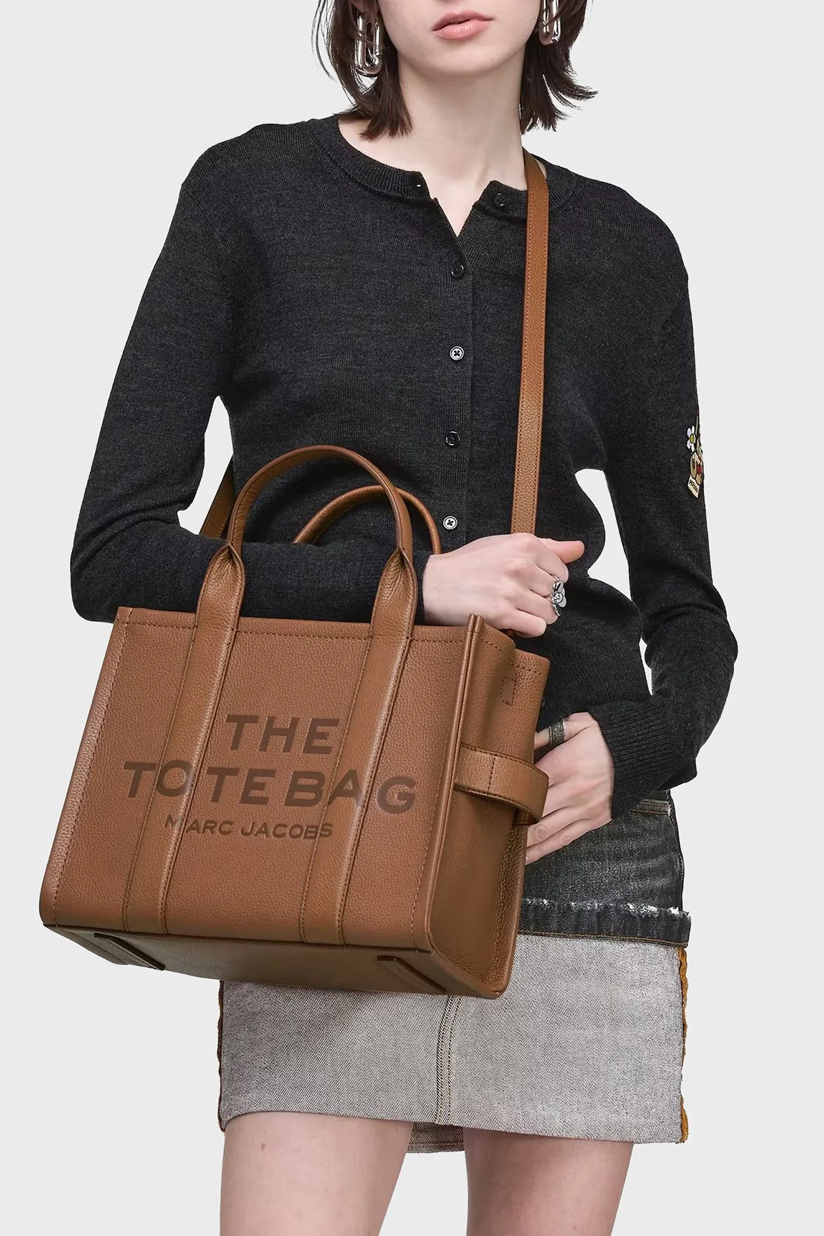 Marc Jacobs Logolu Çıkarılabilir Askılı Deri Tote Kadın Çanta H004L01PF21 212 Taba - 2