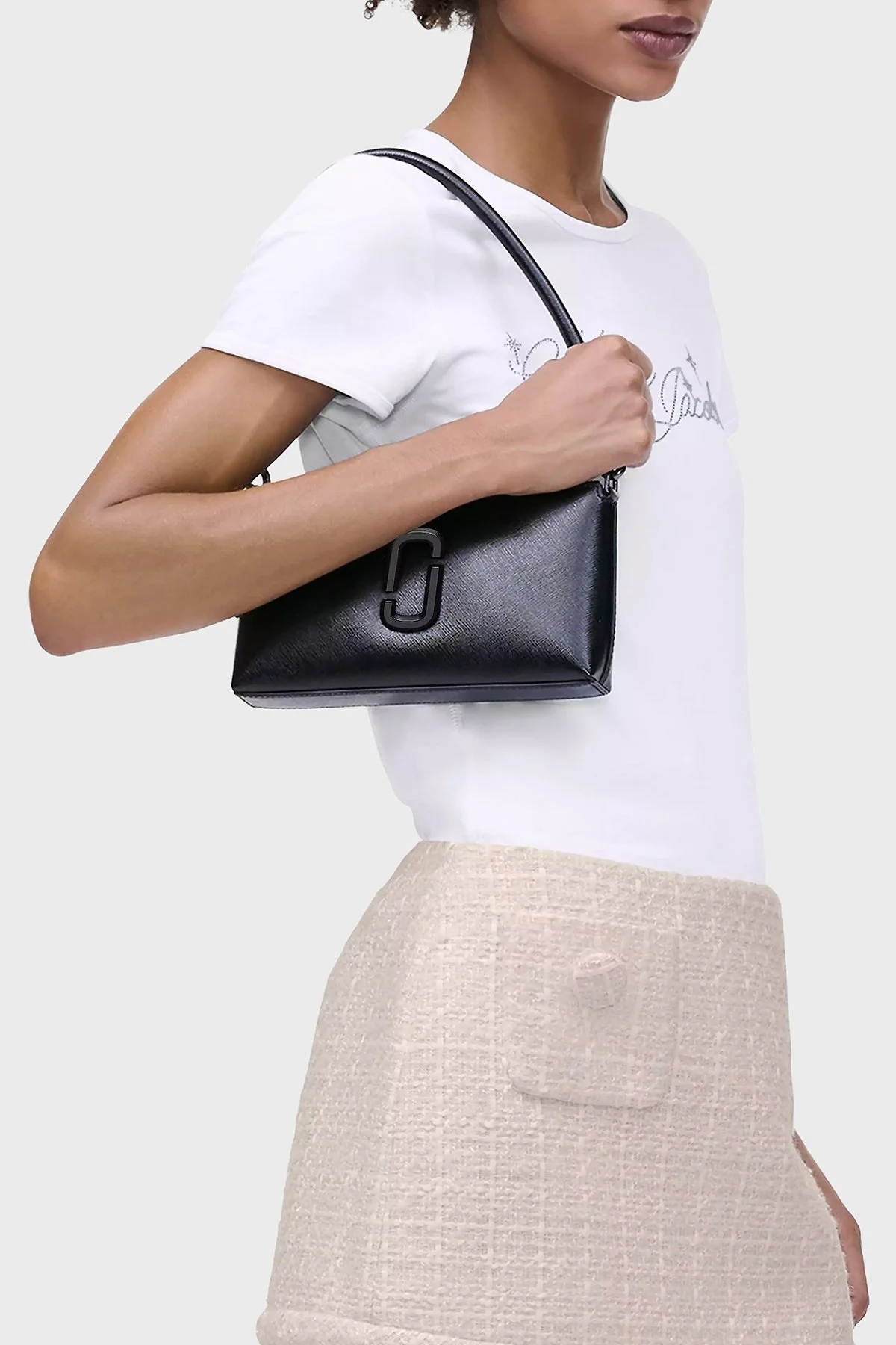 Marc Jacobs Logolu Çıkarılabilir Zincir Askılı The Pochette Bayan Çanta 2P5SMN015S02 001 SİYAH - 2