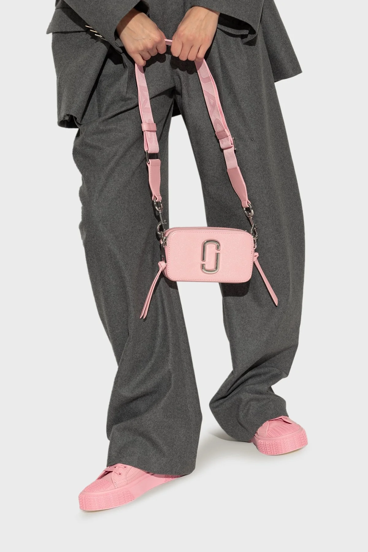 Marc Jacobs Logolu Deri Çıkarılabilir Askılı Bayan Çanta 2S4HCR073H02 669 PEMBE - 9