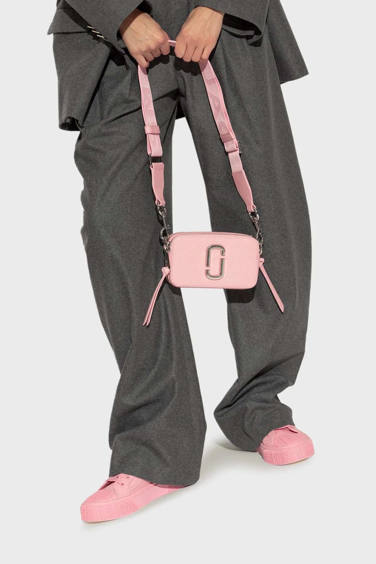 Marc Jacobs Logolu Deri Çıkarılabilir Askılı Kadın Çanta 2S4HCR073H02 669 PEMBE - 2