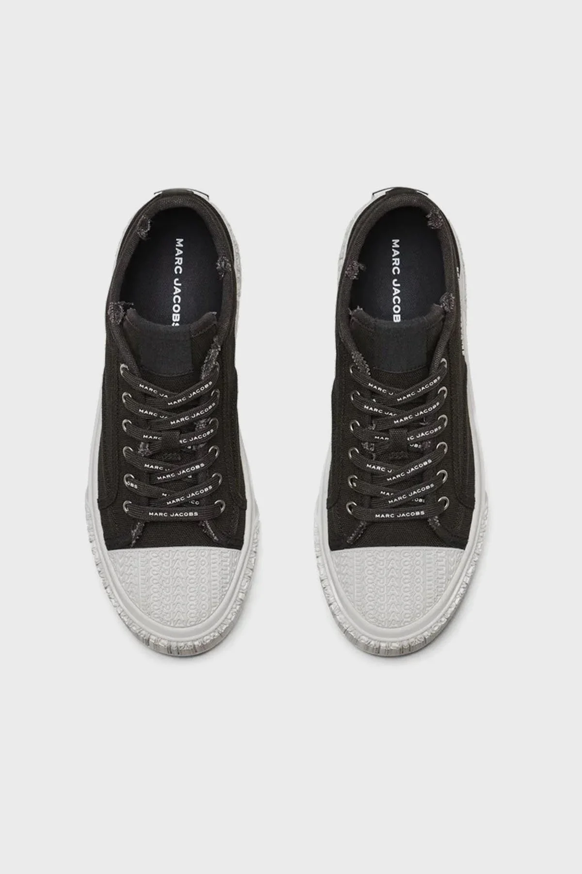 Marc Jacobs Logolu Kanvas Sneaker Bayan Ayakkabı 2S4FSN023F14 001 SİYAH - 9