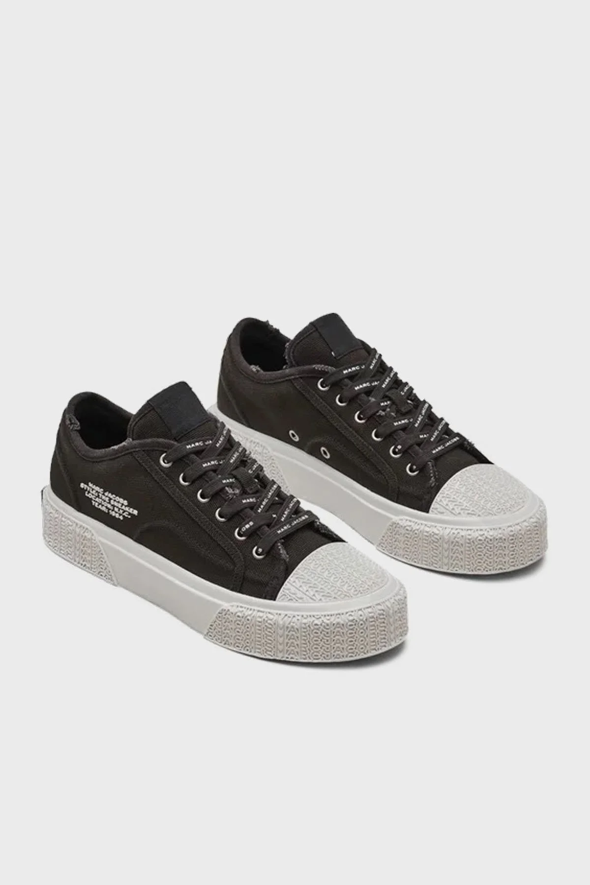 Marc Jacobs Logolu Kanvas Sneaker Kadın Ayakkabı 2S4FSN023F14 001 SİYAH - 4