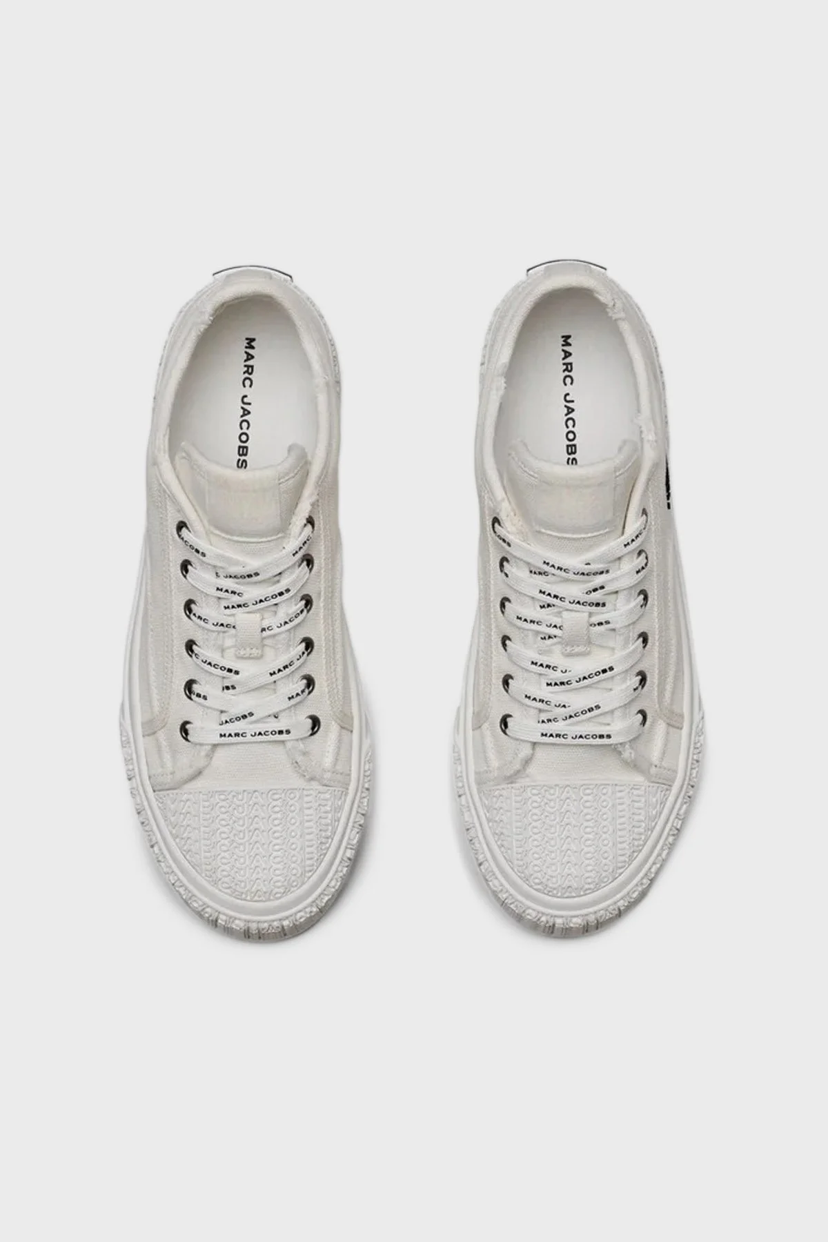 Marc Jacobs Logolu Kanvas Sneaker Bayan Ayakkabı 2S4FSN023F14 100 BEYAZ - 10