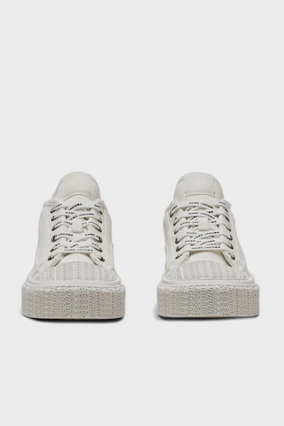 Marc Jacobs Logolu Kanvas Sneaker Bayan Ayakkabı 2S4FSN023F14 100 BEYAZ - 11