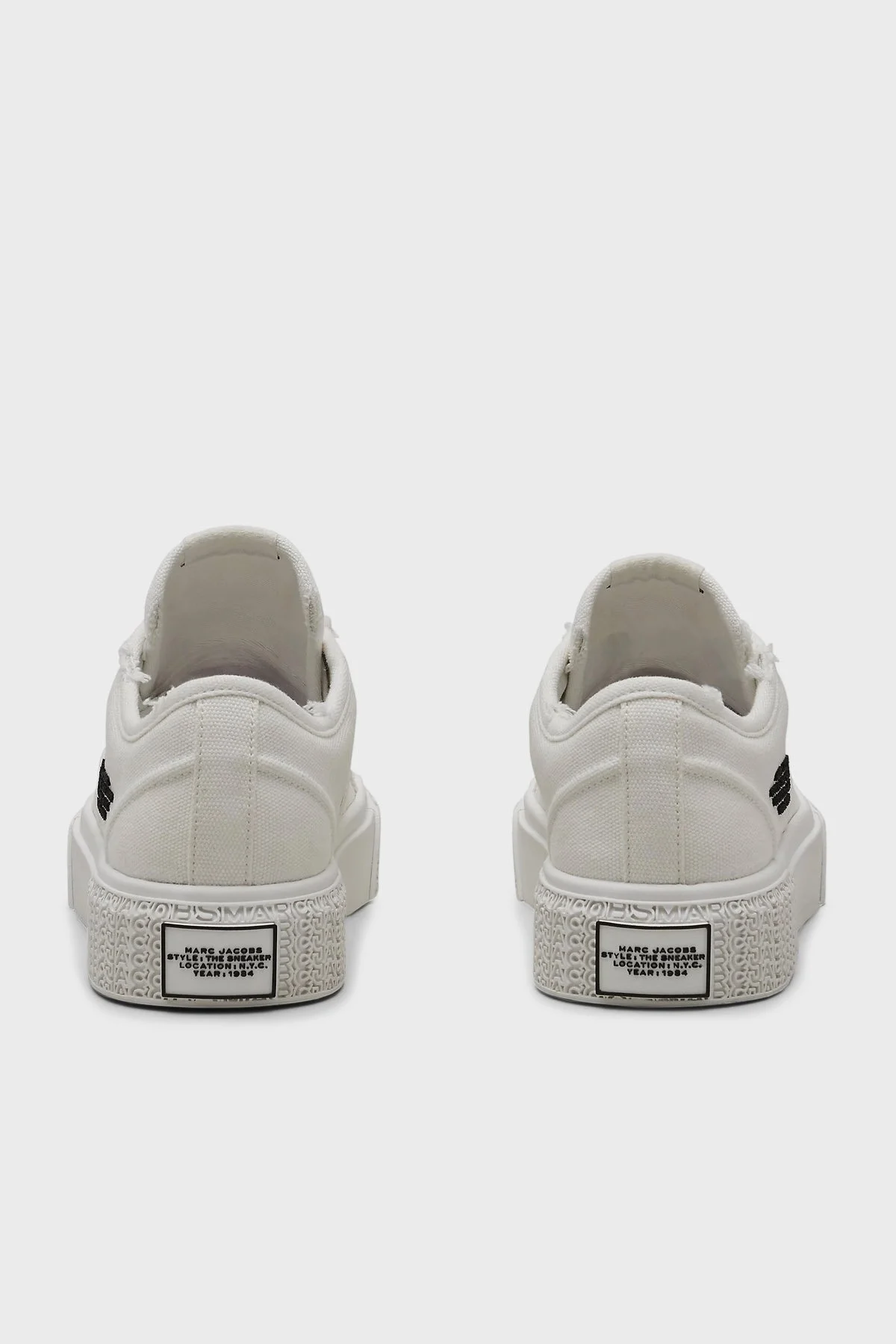 Marc Jacobs Logolu Kanvas Sneaker Bayan Ayakkabı 2S4FSN023F14 100 BEYAZ - 12