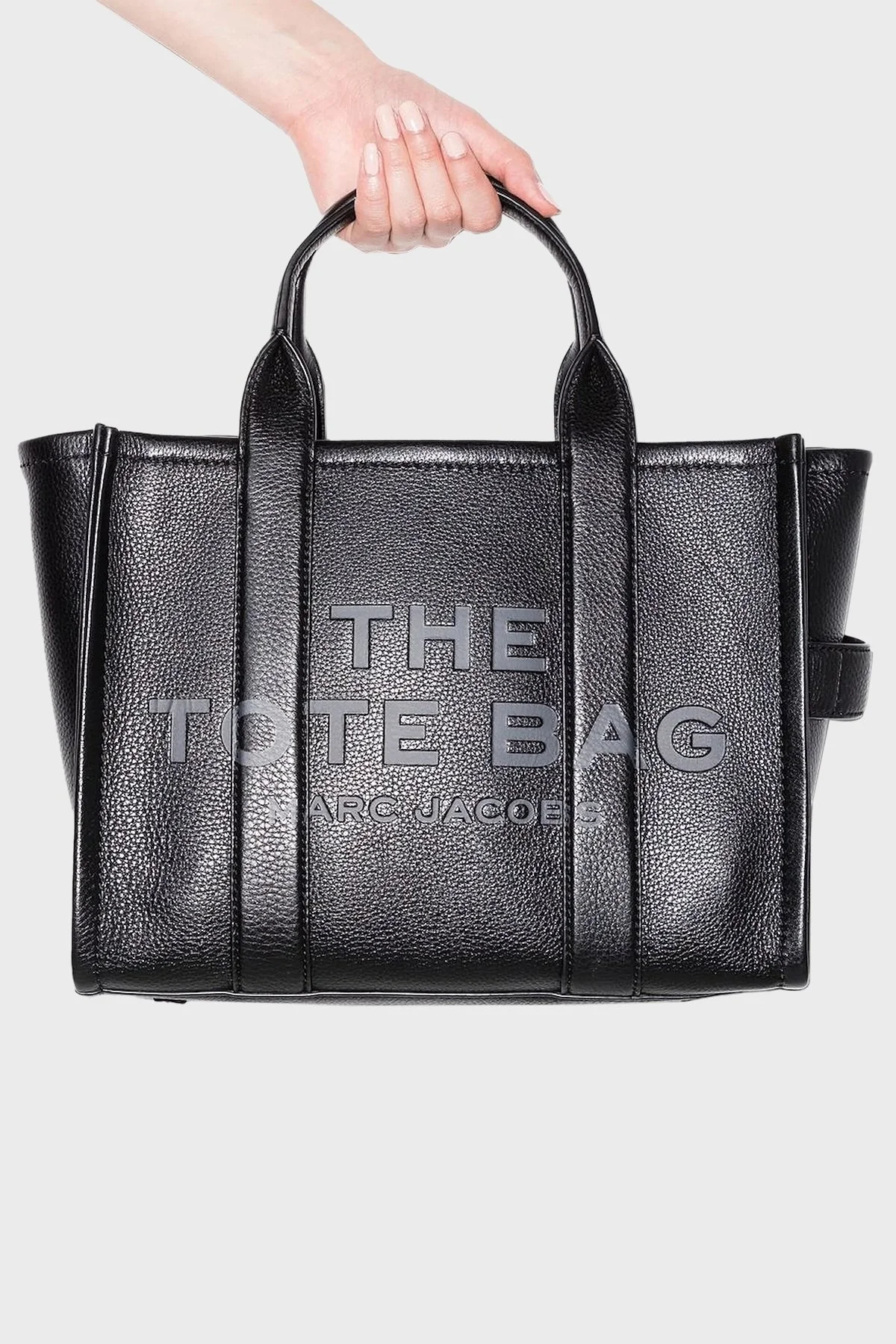 Marc Jacobs Medium Logolu Çıkarılabilir Askılı Deri Tote Bayan Çanta H004L01PF21 001 SİYAH - 9