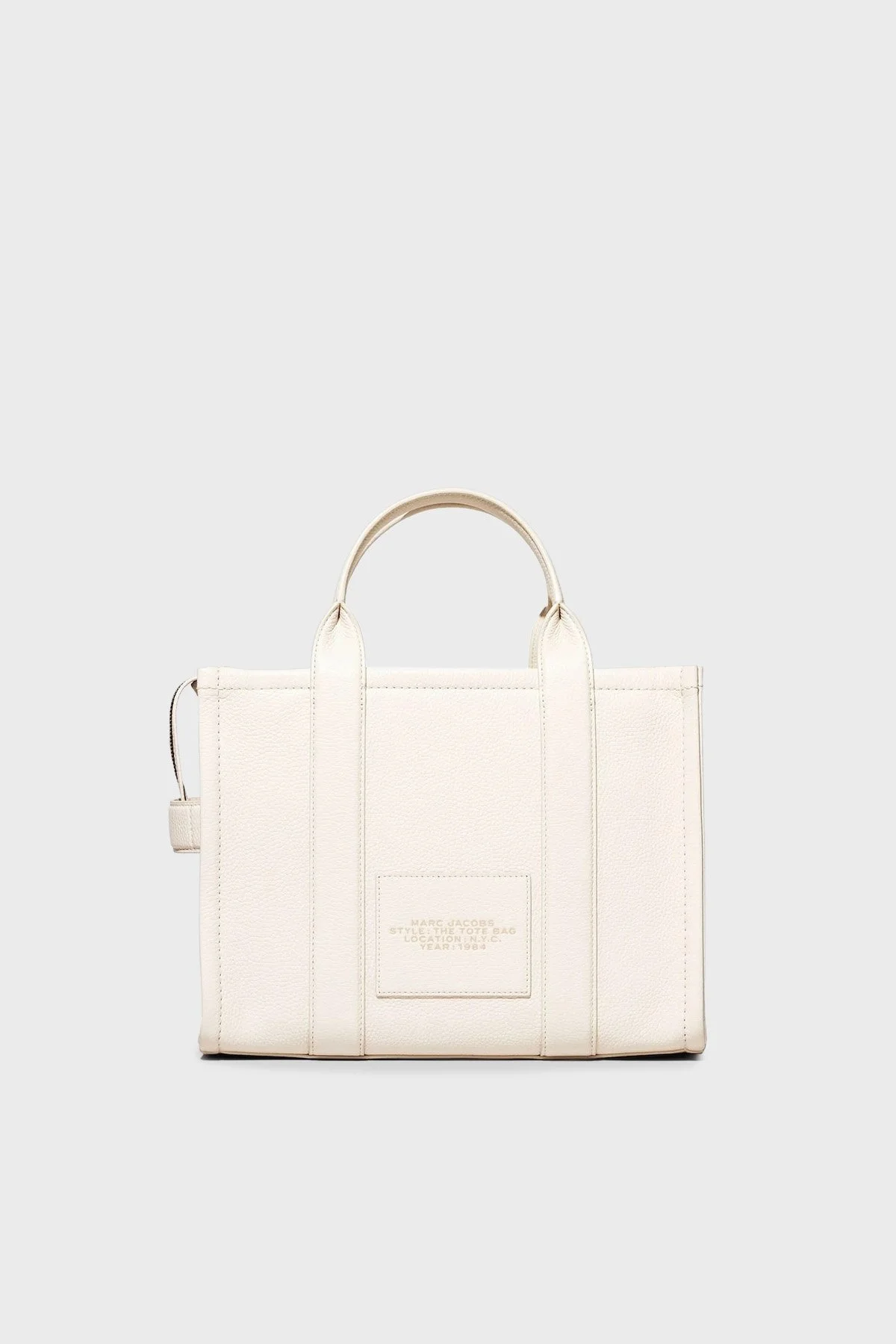 Marc Jacobs Medium Logolu Çıkarılabilir Askılı Deri Tote Bayan Çanta H004L01PF21 140 BEYAZ - 10