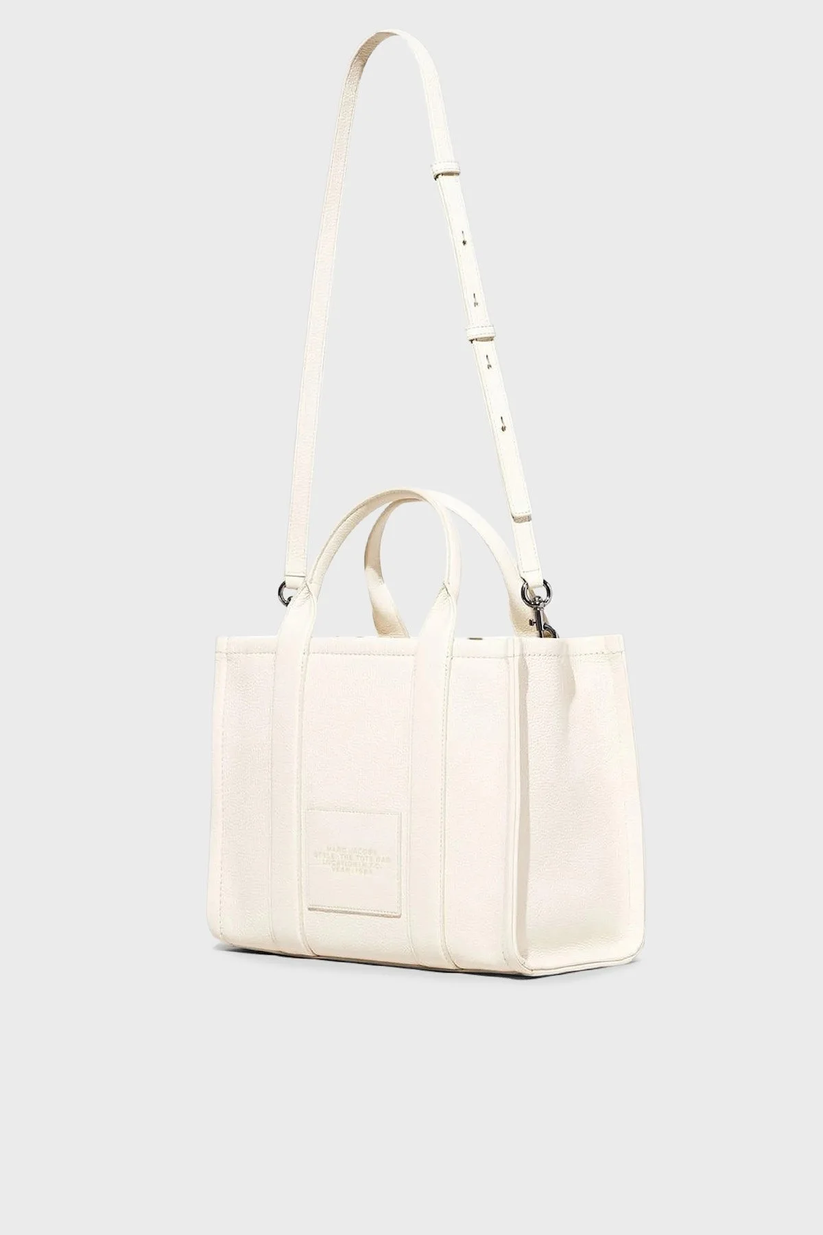 Marc Jacobs Medium Logolu Çıkarılabilir Askılı Deri Tote Bayan Çanta H004L01PF21 140 BEYAZ - 13