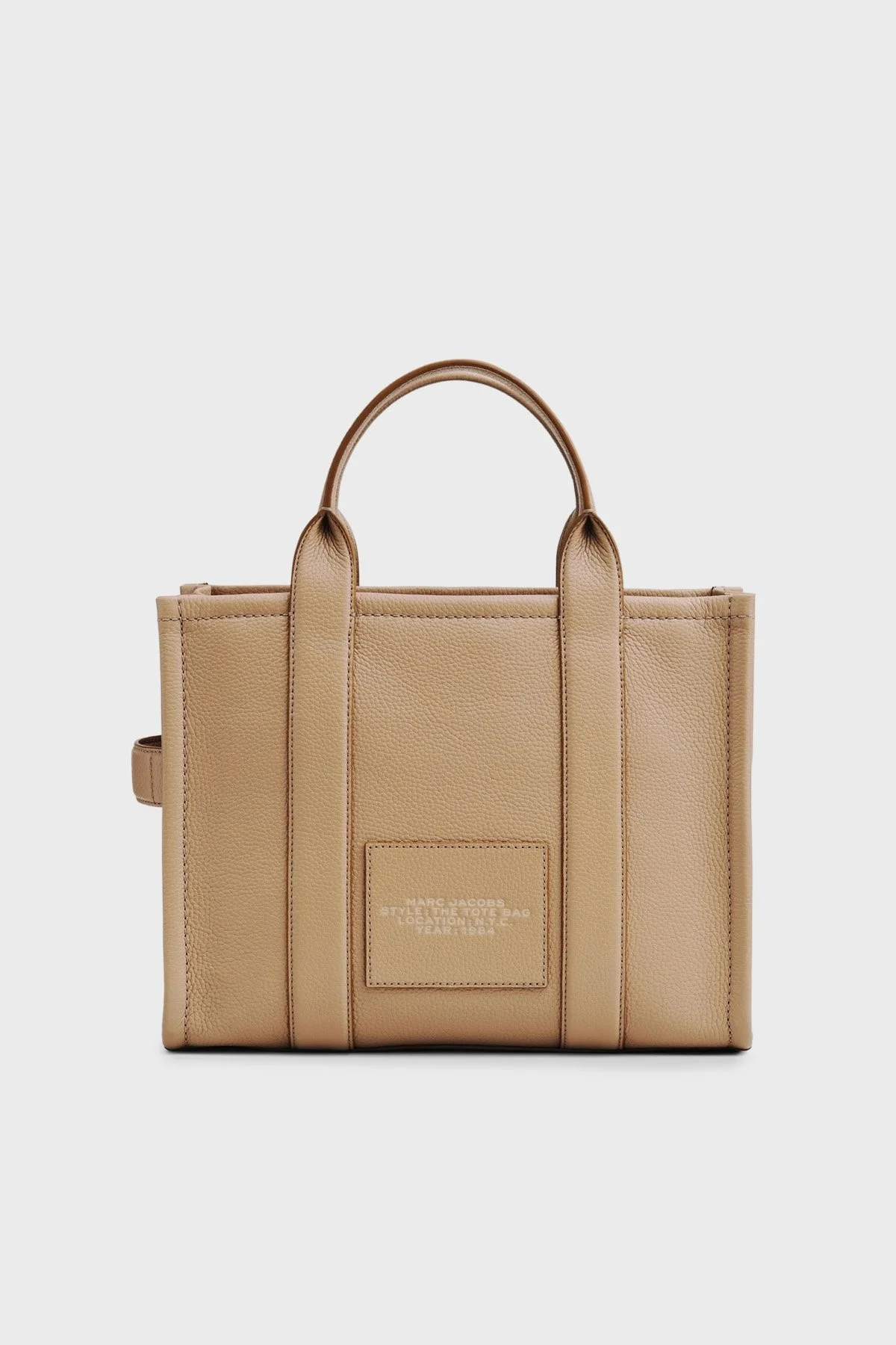 Marc Jacobs Medium Logolu Çıkarılabilir Askılı Deri Tote Bayan Çanta H004L01PF21 230 VİZON - 4