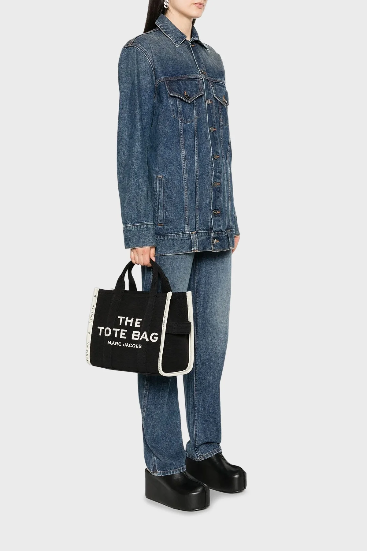 Marc Jacobs Medium Tote Logolu Çıkarılabilir Askılı Bayan Çanta M0017027 001 SİYAH - 2