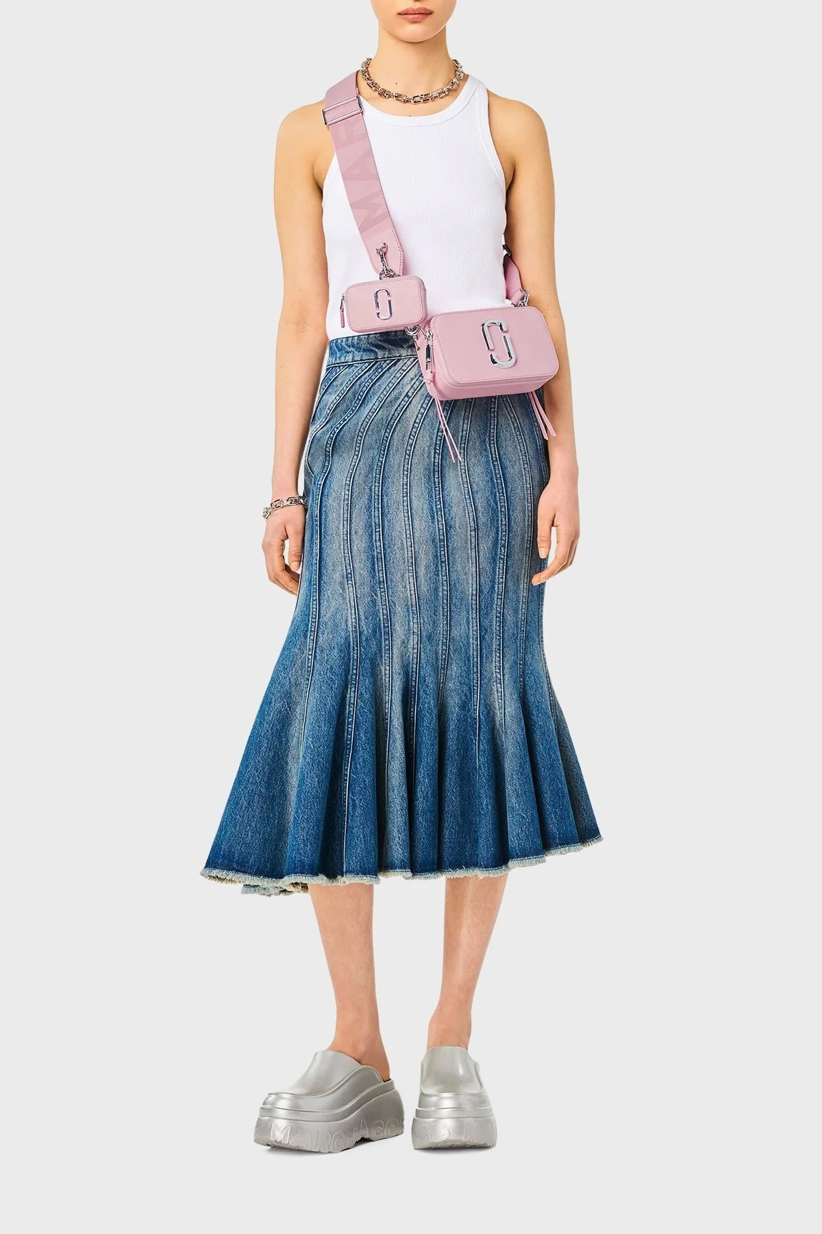 Marc Jacobs Mini Cüzdanlı Çıkarılabilir Askılı Deri Bayan Çanta 2P3HCR015H01 685 PEMBE - 2