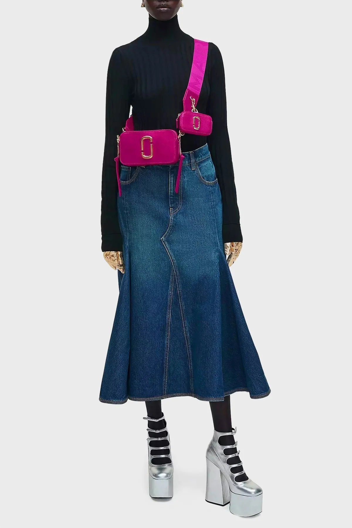 Marc Jacobs Mini Cüzdanlı Çıkarılabilir Askılı Deri Bayan Çanta 2P3HCR015H01 955 MOR - 2