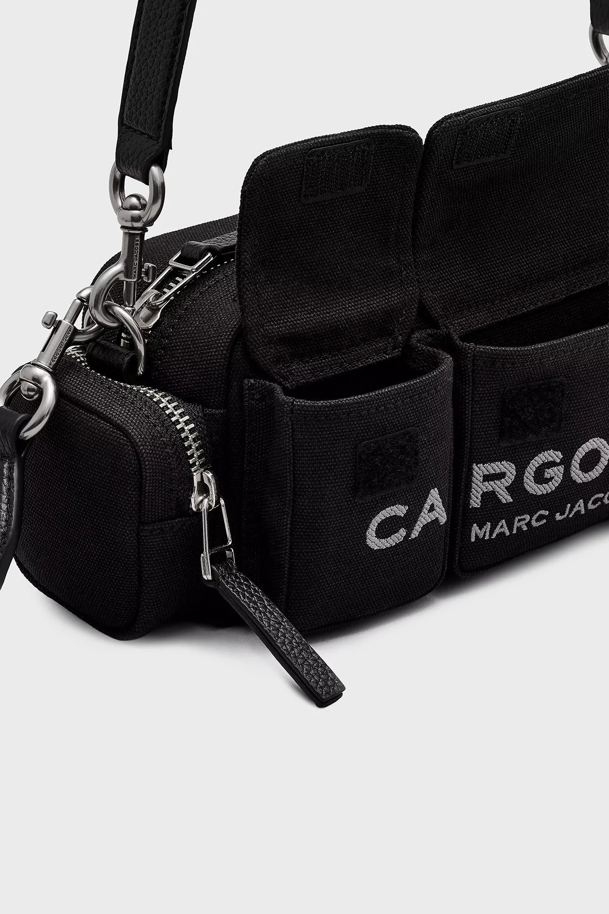 Marc Jacobs Pamuklu Logolu Çıkarılabilir Askılı The Cargo Bayan Çanta 2P5HSH025H03 001 SİYAH - 6