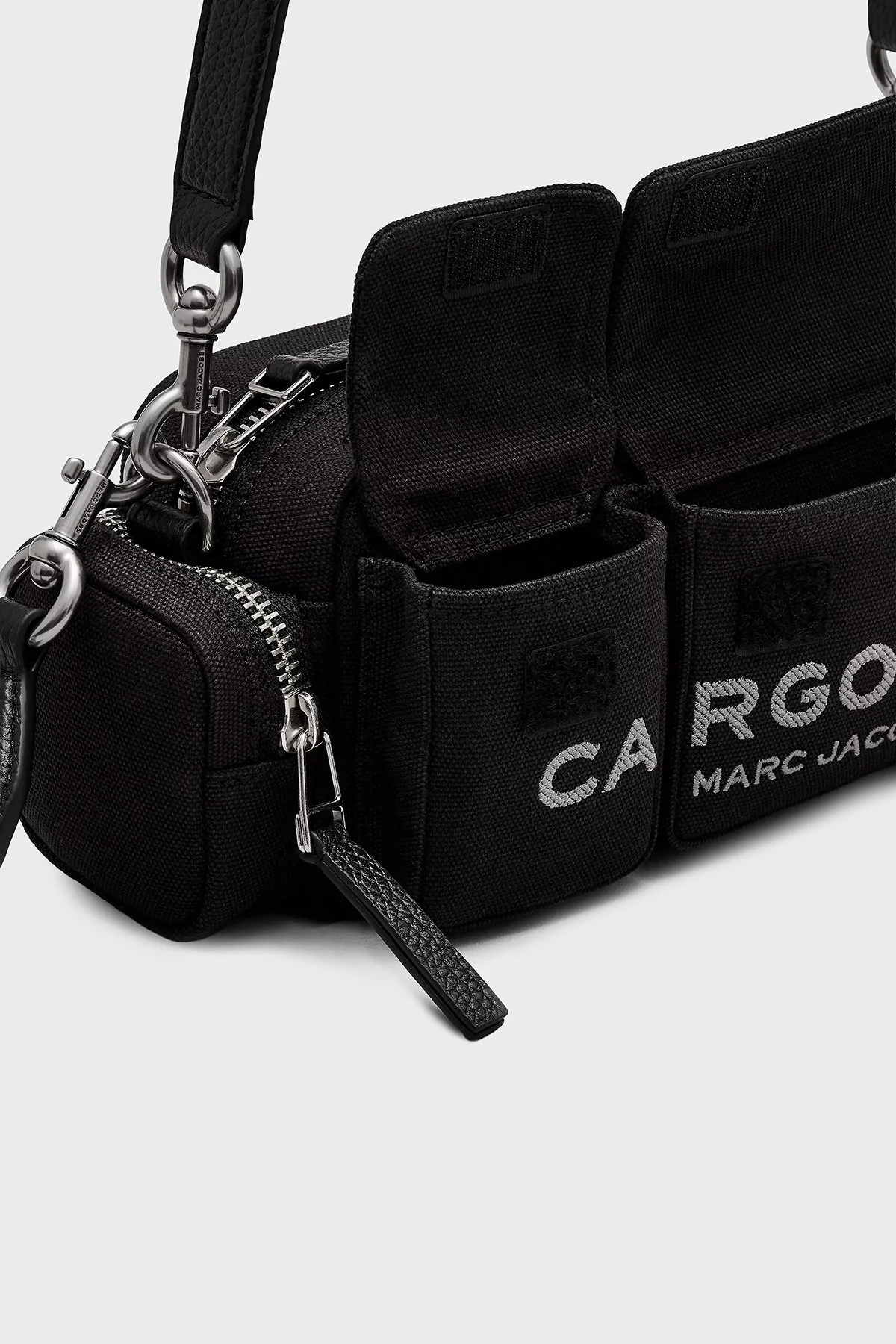 Marc Jacobs Pamuklu Logolu Çıkarılabilir Askılı The Cargo Kadın Çanta 2P5HSH025H03 001 SİYAH - 6