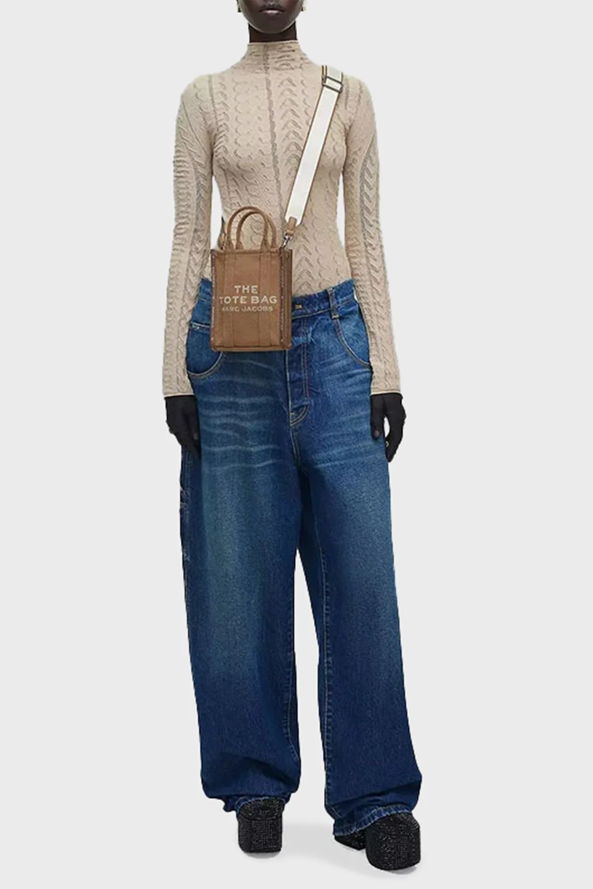 Marc Jacobs Pamuklu Logolu Mini Tote Bayan Çanta 2R3HCR027H01 230 CAMEL - 9