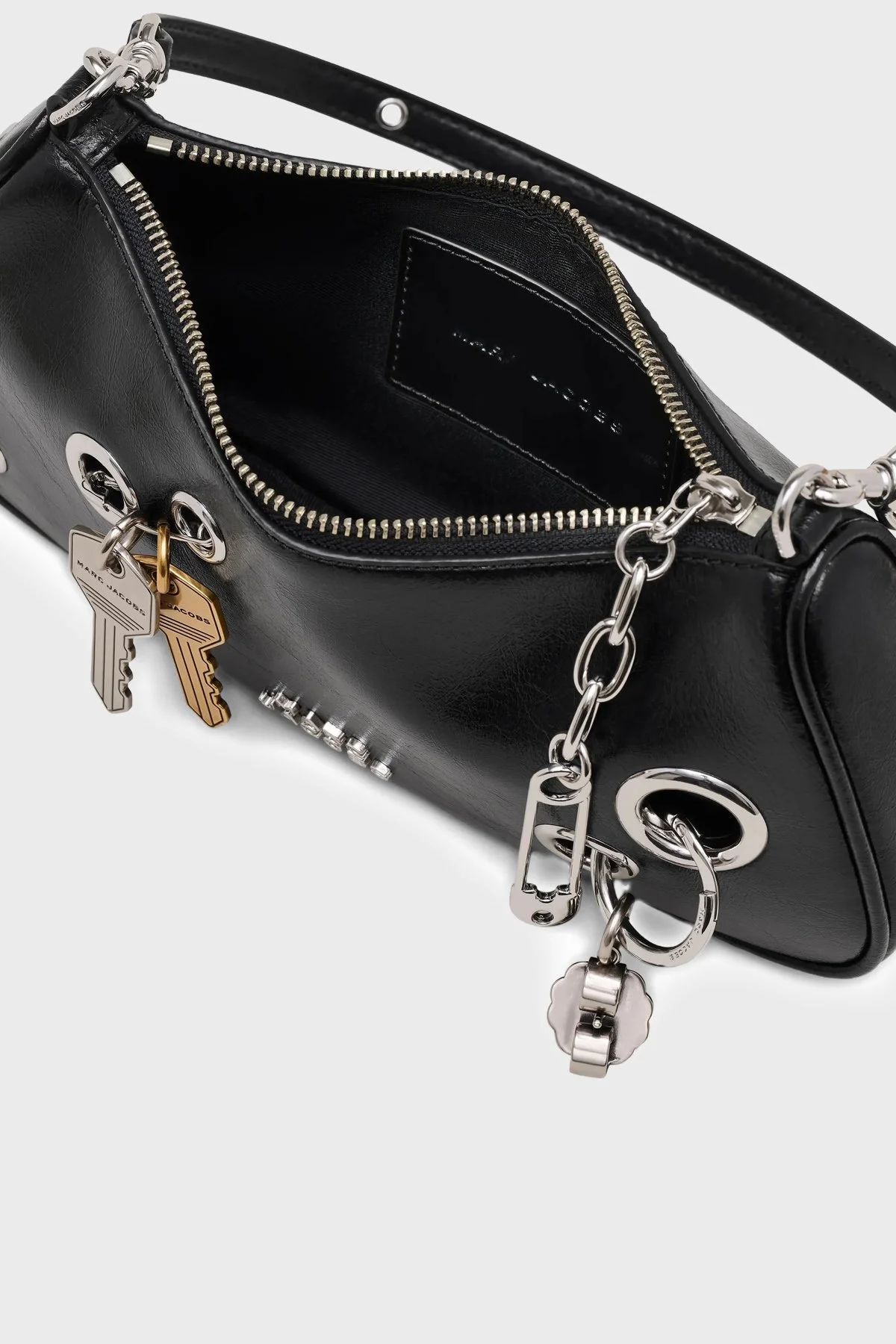 Marc Jacobs Shoulder Logolu Aksesuar Detaylı Çıkarılabilir Askılı Kadın Çanta 2S6HSH010H01 001 SİYAH - 5