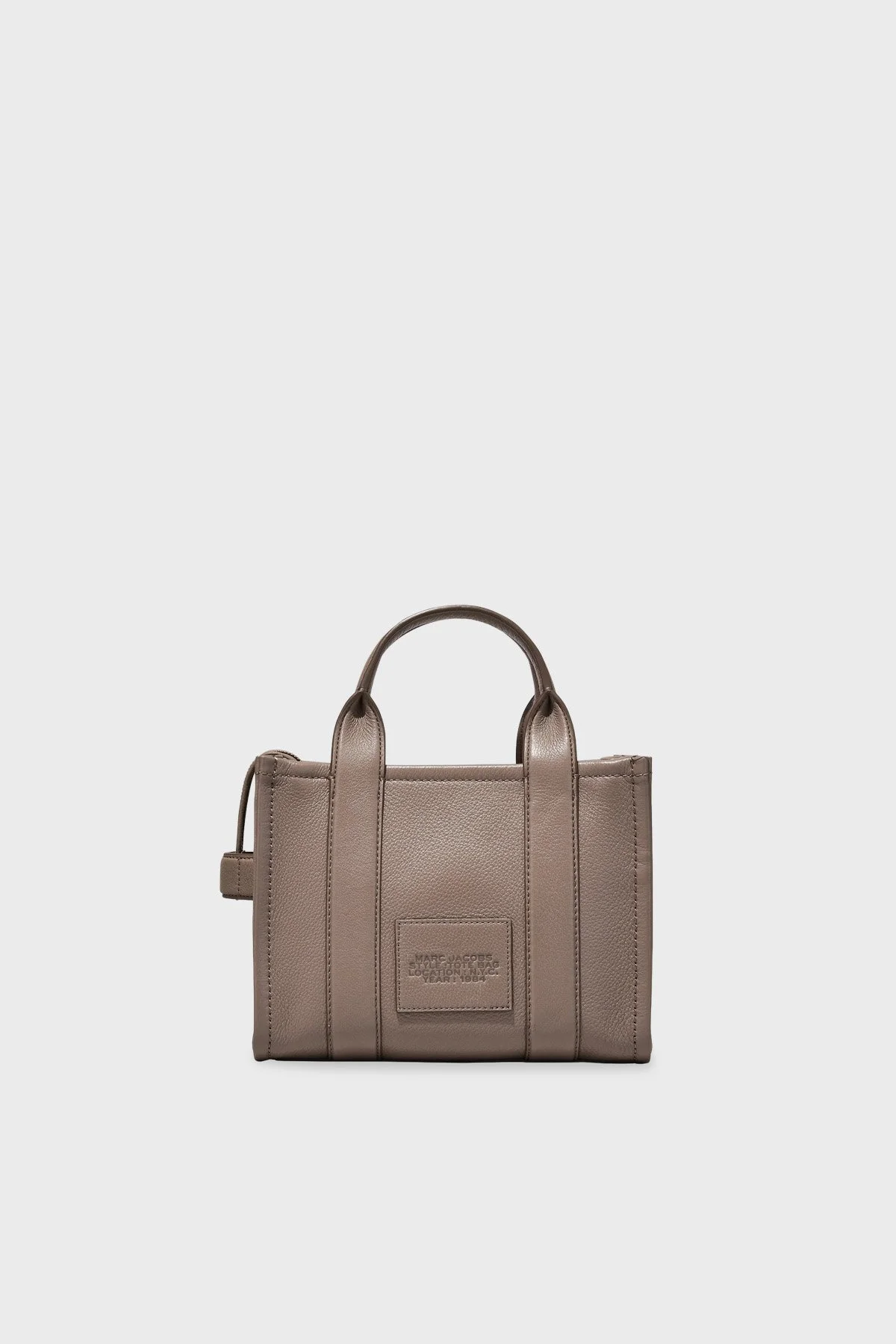 Marc Jacobs Small Tote Logolu Çıkarılabilir Askılı Deri Bayan Çanta H009L01SP21 055 GRİ - 3