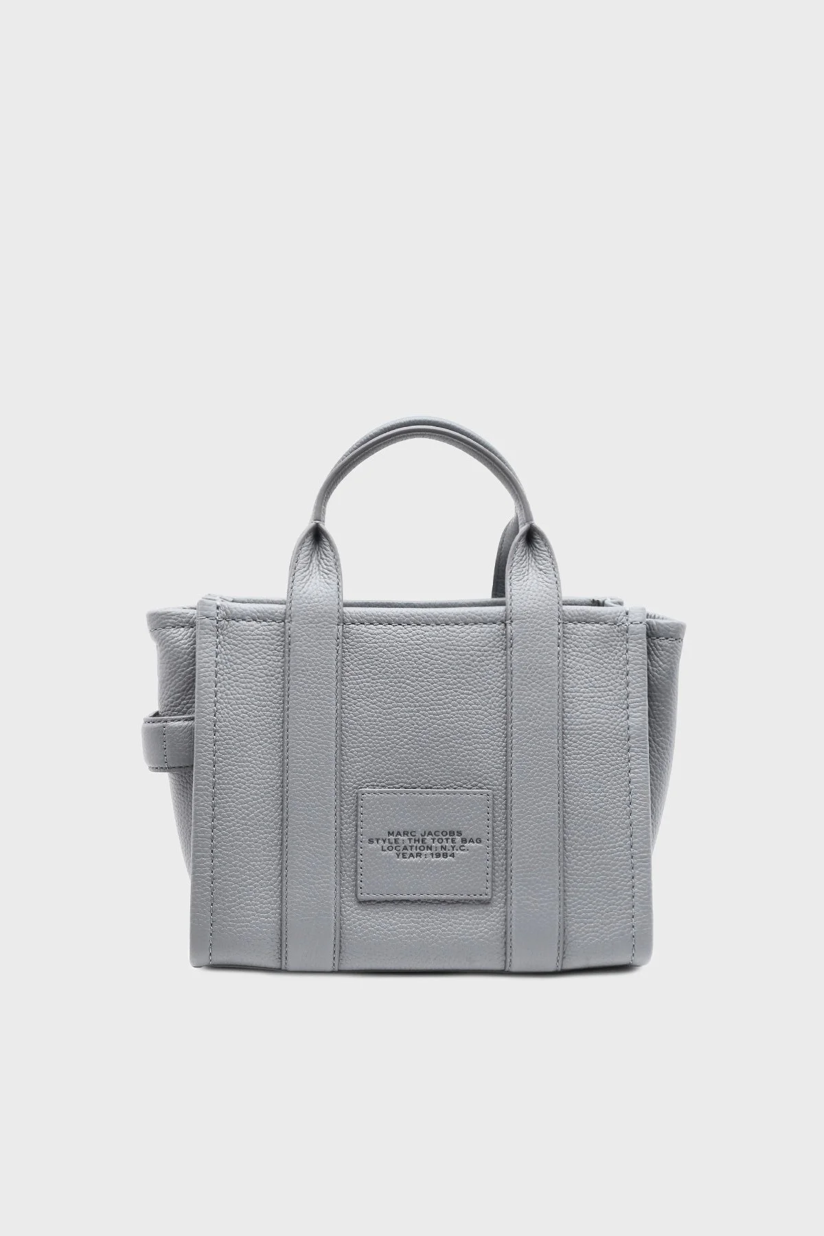 Marc Jacobs Small Tote Logolu Çıkarılabilir Askılı Deri Bayan Çanta H009L01SP21 055 GRİ - 7