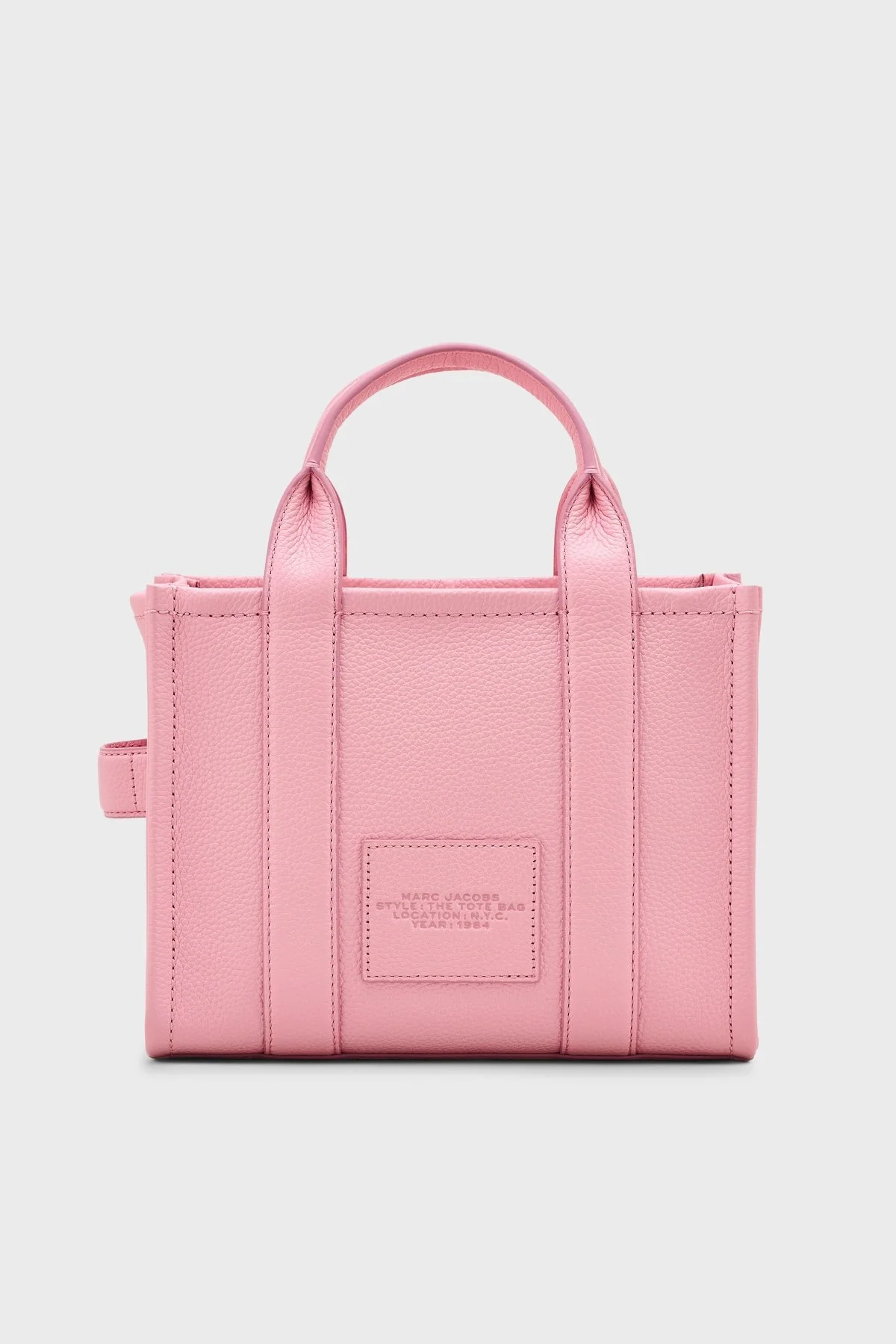 Marc Jacobs Small Tote Logolu Çıkarılabilir Askılı Deri Bayan Çanta H009L01SP21 669 PEMBE - 3