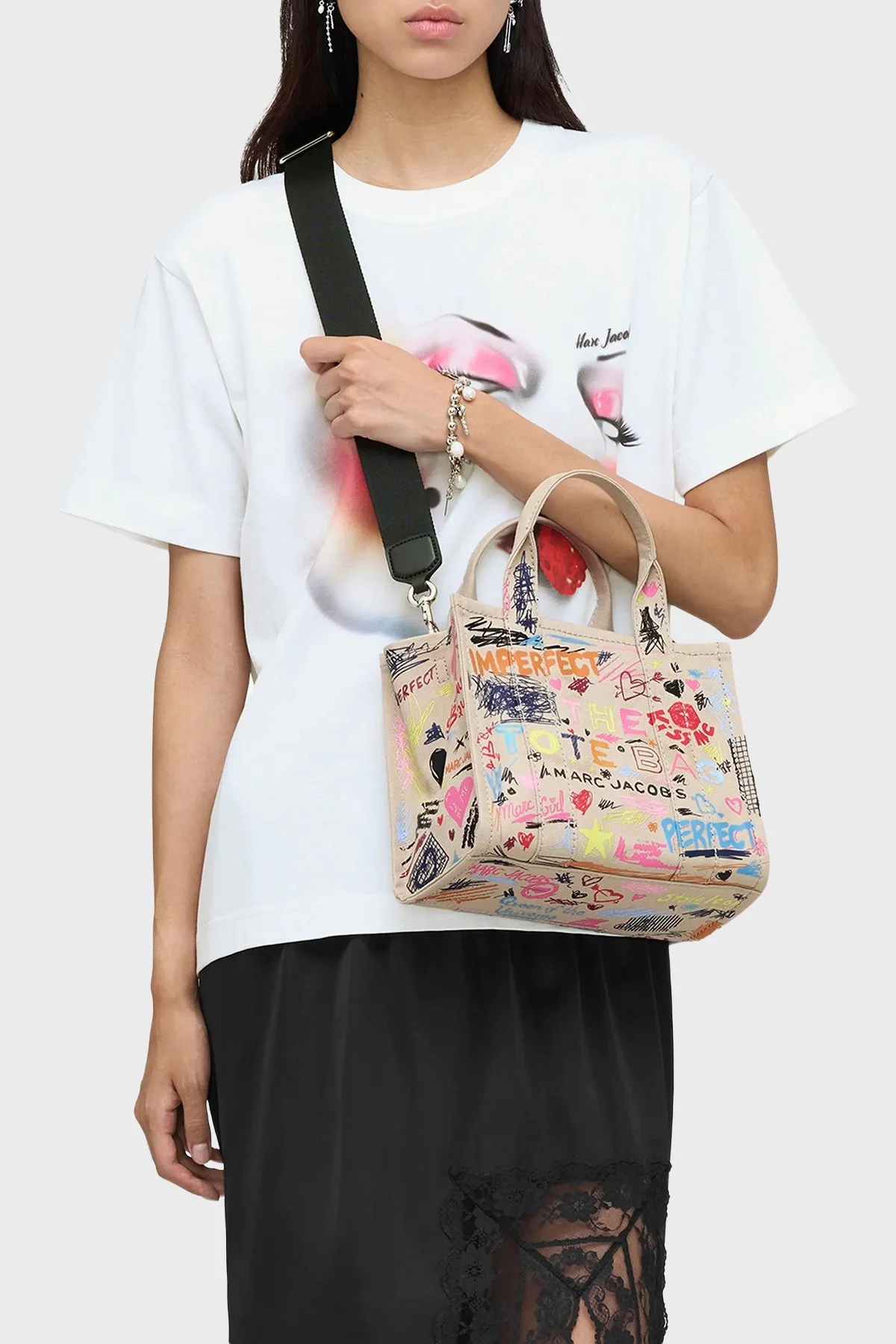 Marc Jacobs Small Tote Logolu Sabit Askılı Kadın Çanta 2S6HTT016H02 261 BEJ - 2