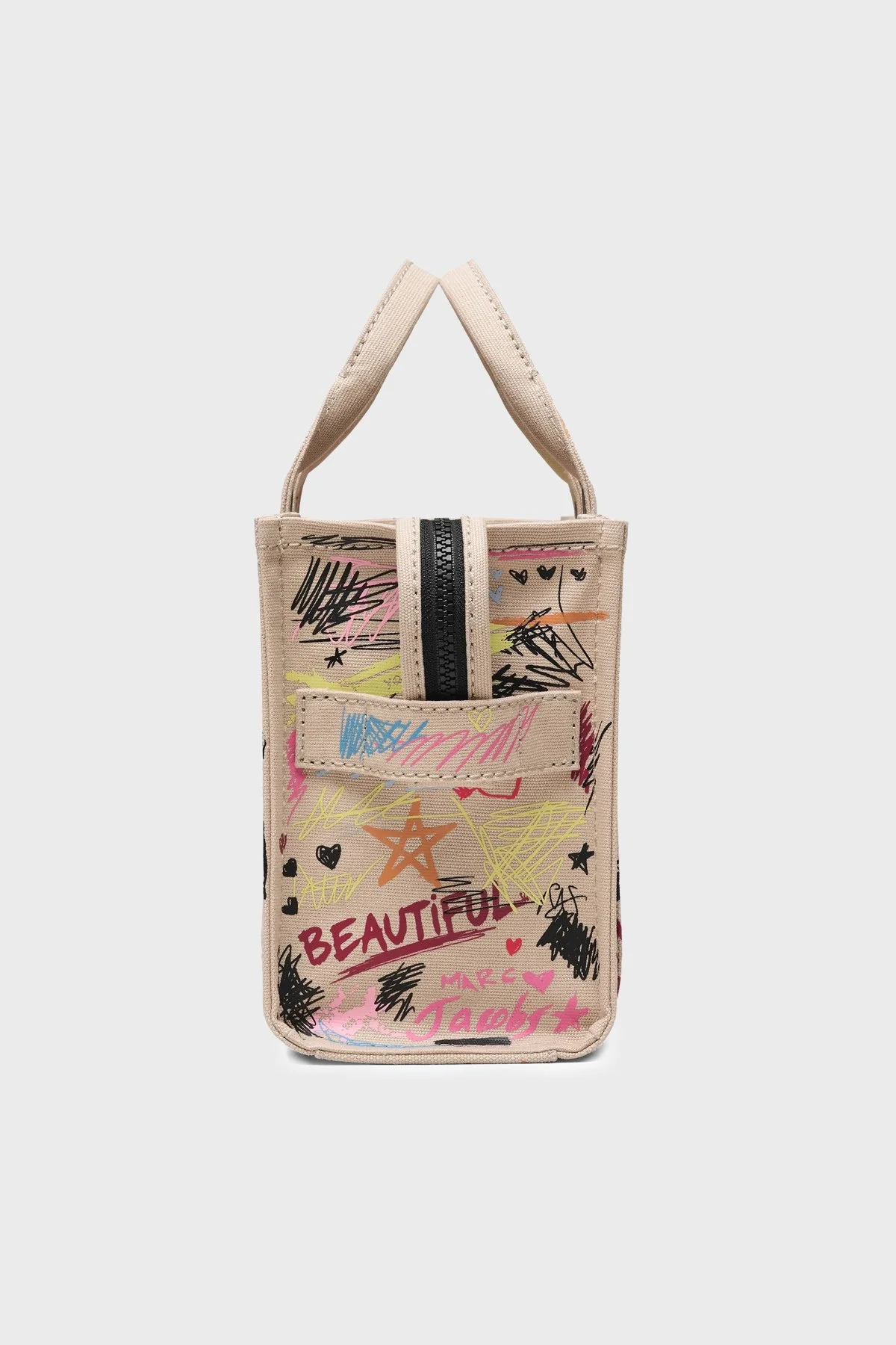 Marc Jacobs Small Tote Logolu Sabit Askılı Kadın Çanta 2S6HTT016H02 261 BEJ - 5