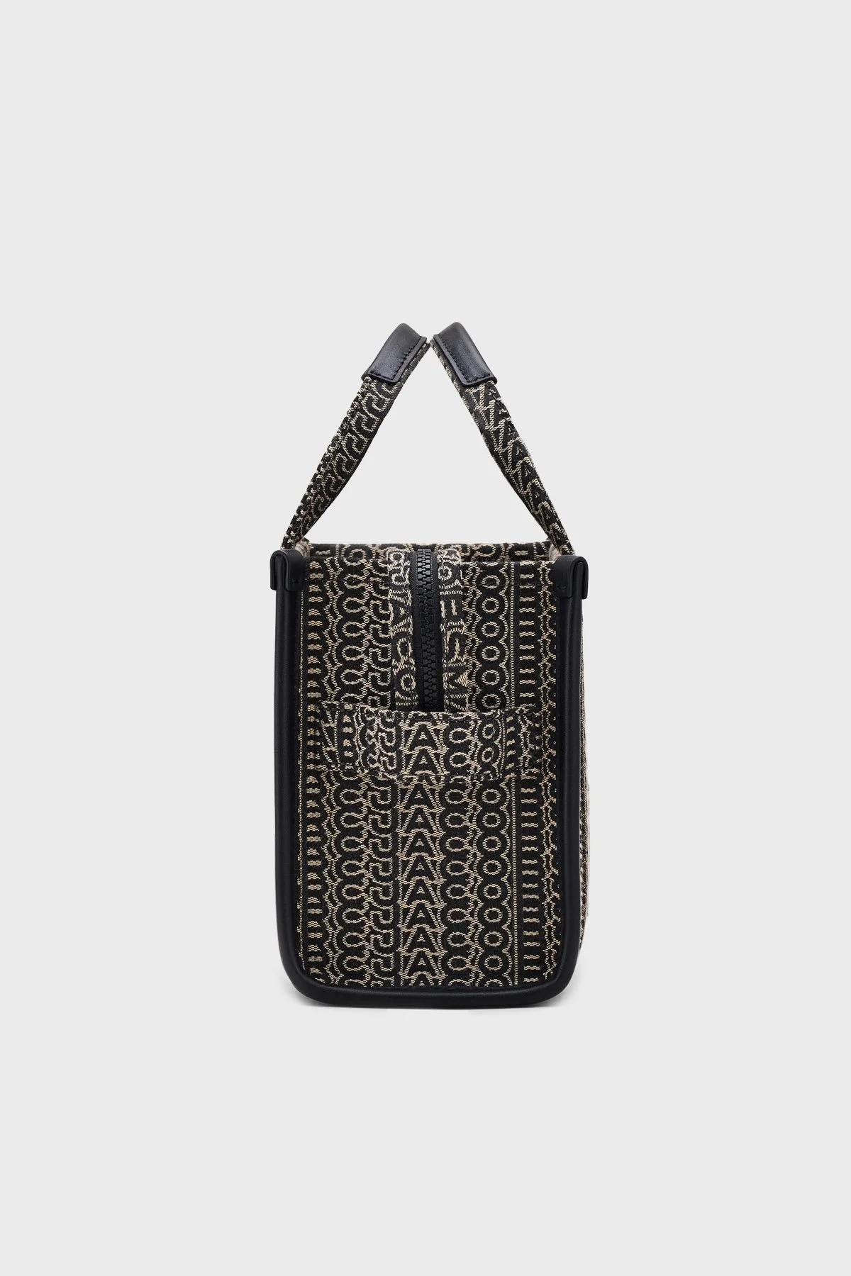 Marc Jacobs Small Tote Monogram Jakarlı Çıkarılabilir Askılı Bayan Çanta 2F4HTT016H05 261 SİYAH - 3