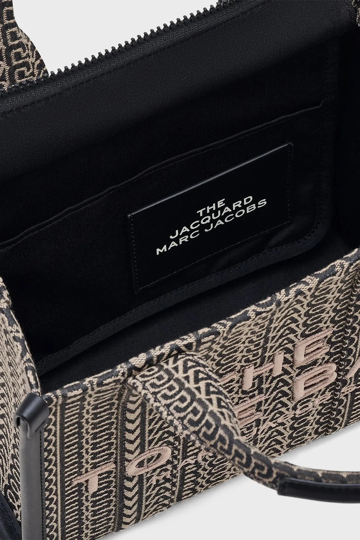 Marc Jacobs Small Tote Monogram Jakarlı Çıkarılabilir Askılı Bayan Çanta 2F4HTT016H05 261 SİYAH - 5