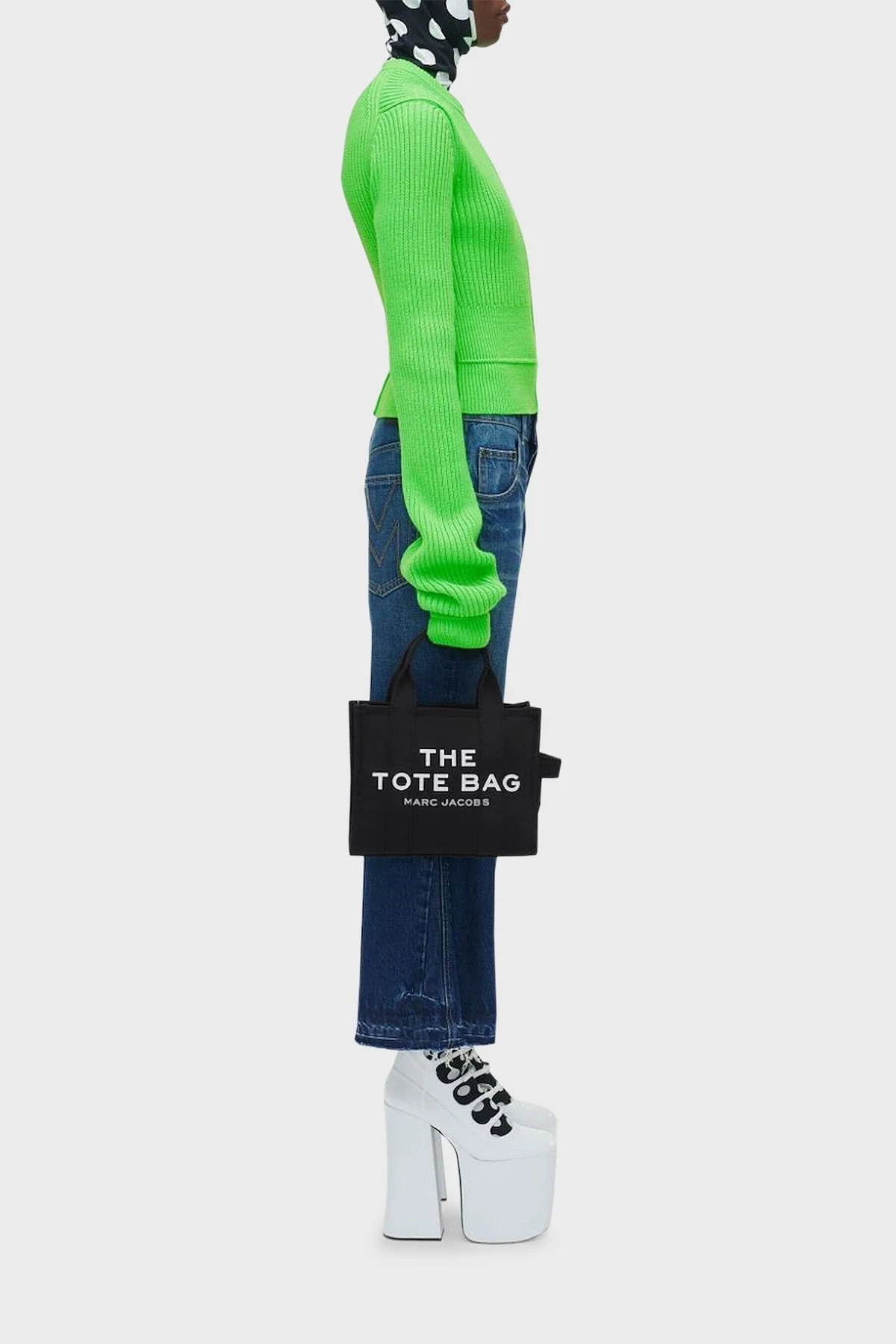 Marc Jacobs Small Tote Pamuklu Çıkarılabilir Askılı Bayan Çanta M0016493 001 SİYAH - 10