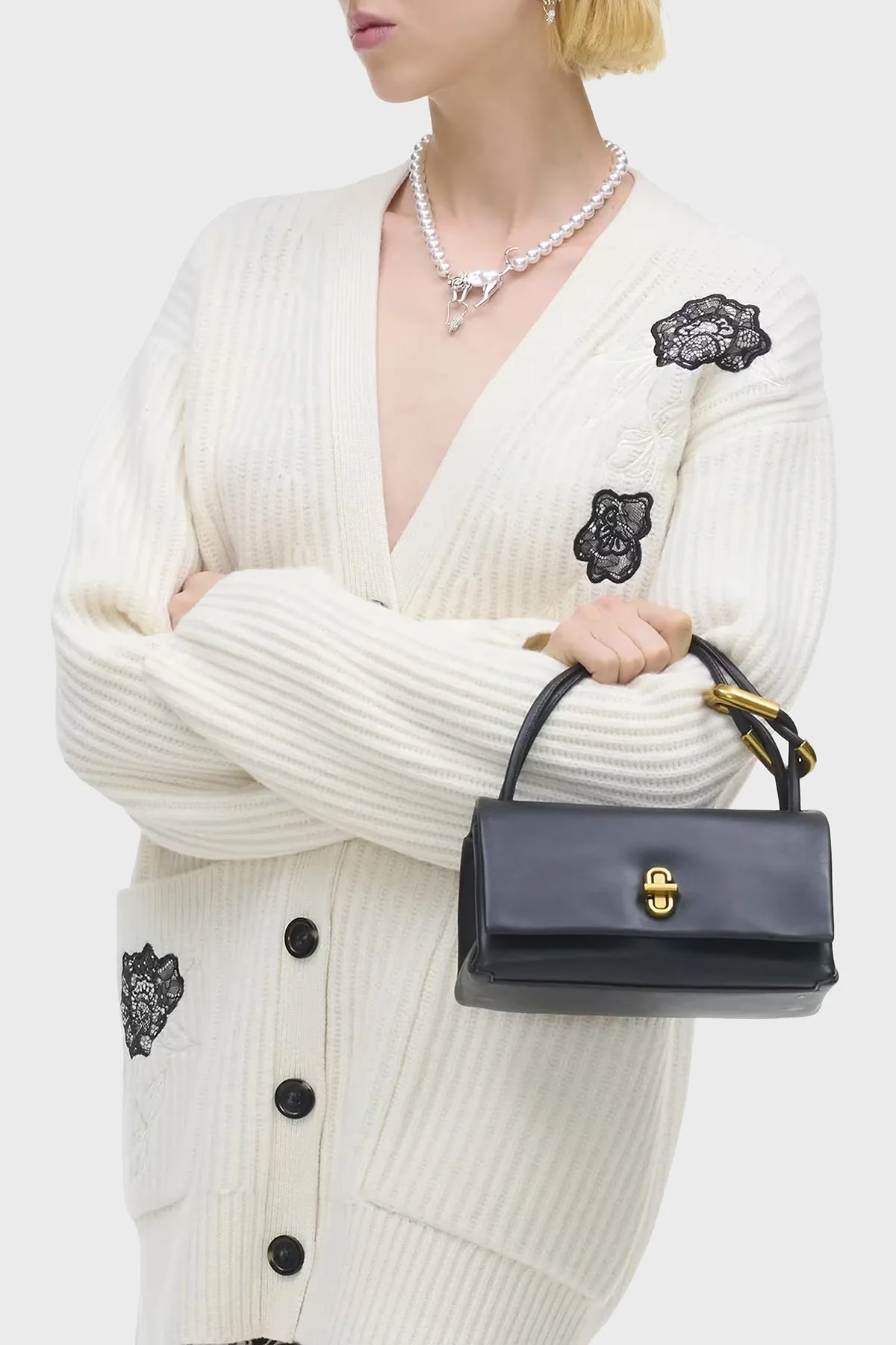 Marc Jacobs The Mini Dual Top % 100 Deri Tek Saplı Kadın Çanta 2F4HSH010H04 001 SİYAH - 2