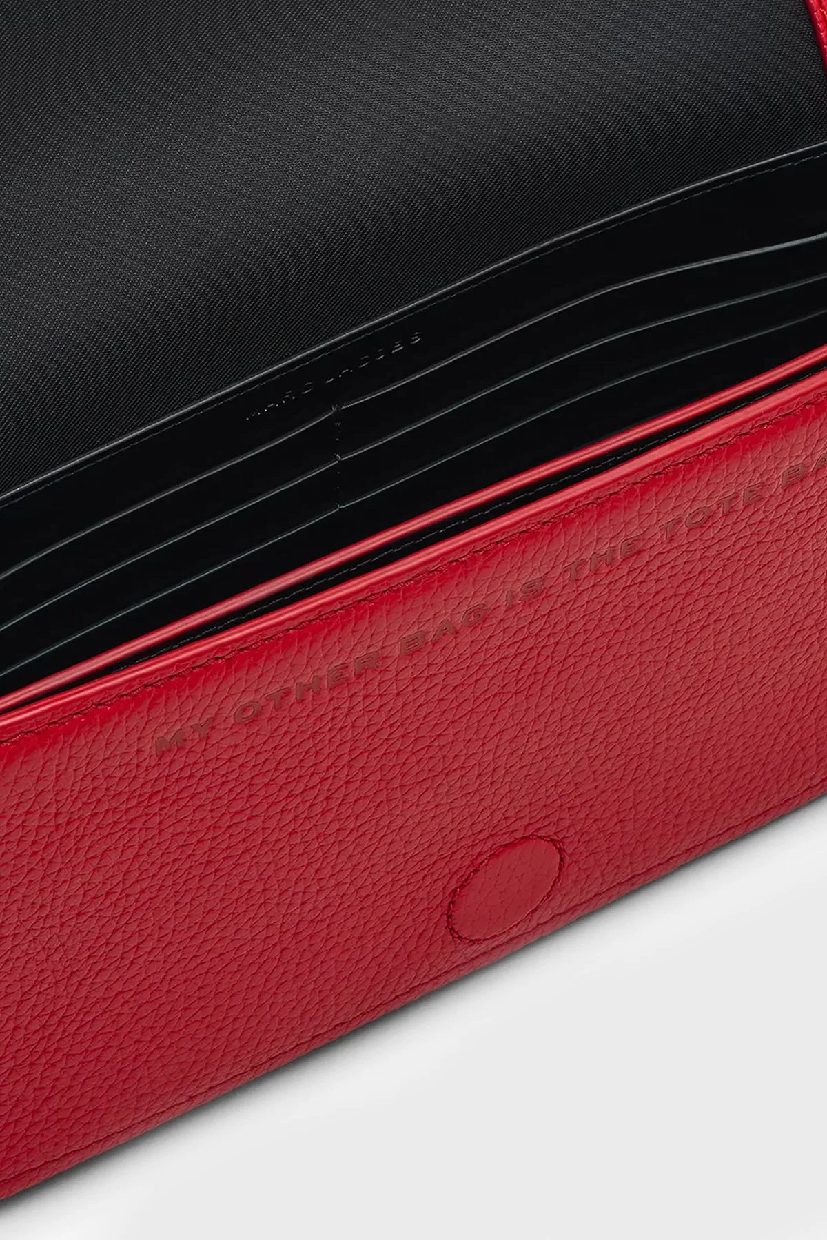 Marc Jacobs The Mini Hakiki Deri Logolu Çıkarılabilir Askılı Kadın Çanta 2S4SMN080S02 617 Kırmızı - 4