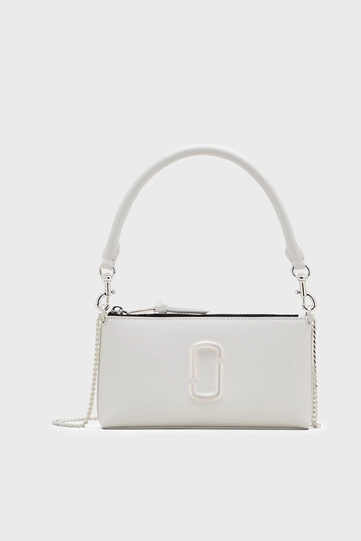 Marc Jacobs The Pochette Deri Logolu Zincir Askılı Kadın Çanta 2P5SMN015S02 100 BEYAZ - 1