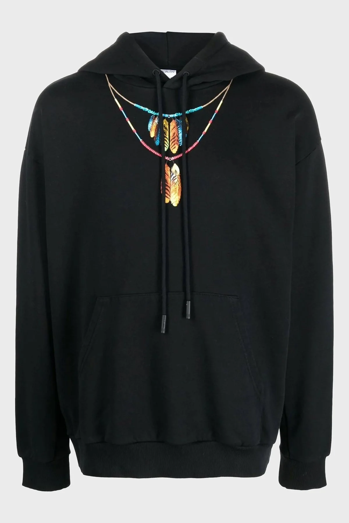 Marcelo Burlon Pamuklu Oversize Kapüşonlu Erkek Sweat CMBB040C99FLE0021025 SİYAH - 10