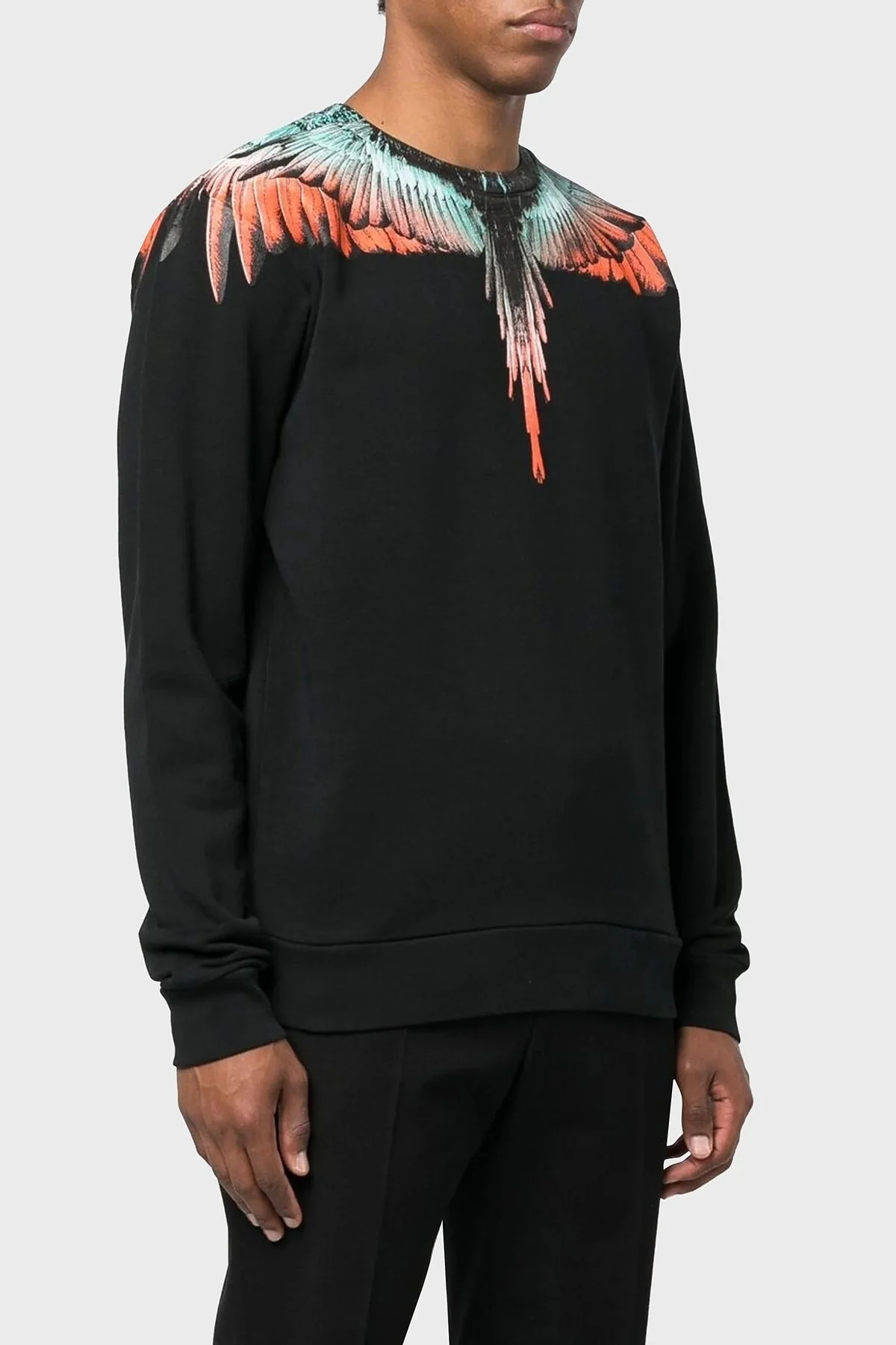 Marcelo Burlon Pamuklu Regular Fit Bisiklet Yaka Erkek Sweat CMBA009S23FLE0011020 SİYAH - 1