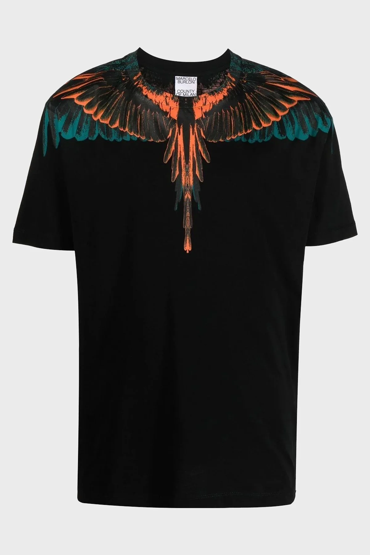 Marcelo Burlon Pamuklu Regular Fit Bisiklet Yaka Erkek T Shirt CMAA018F22JER0011020 SİYAH - 4
