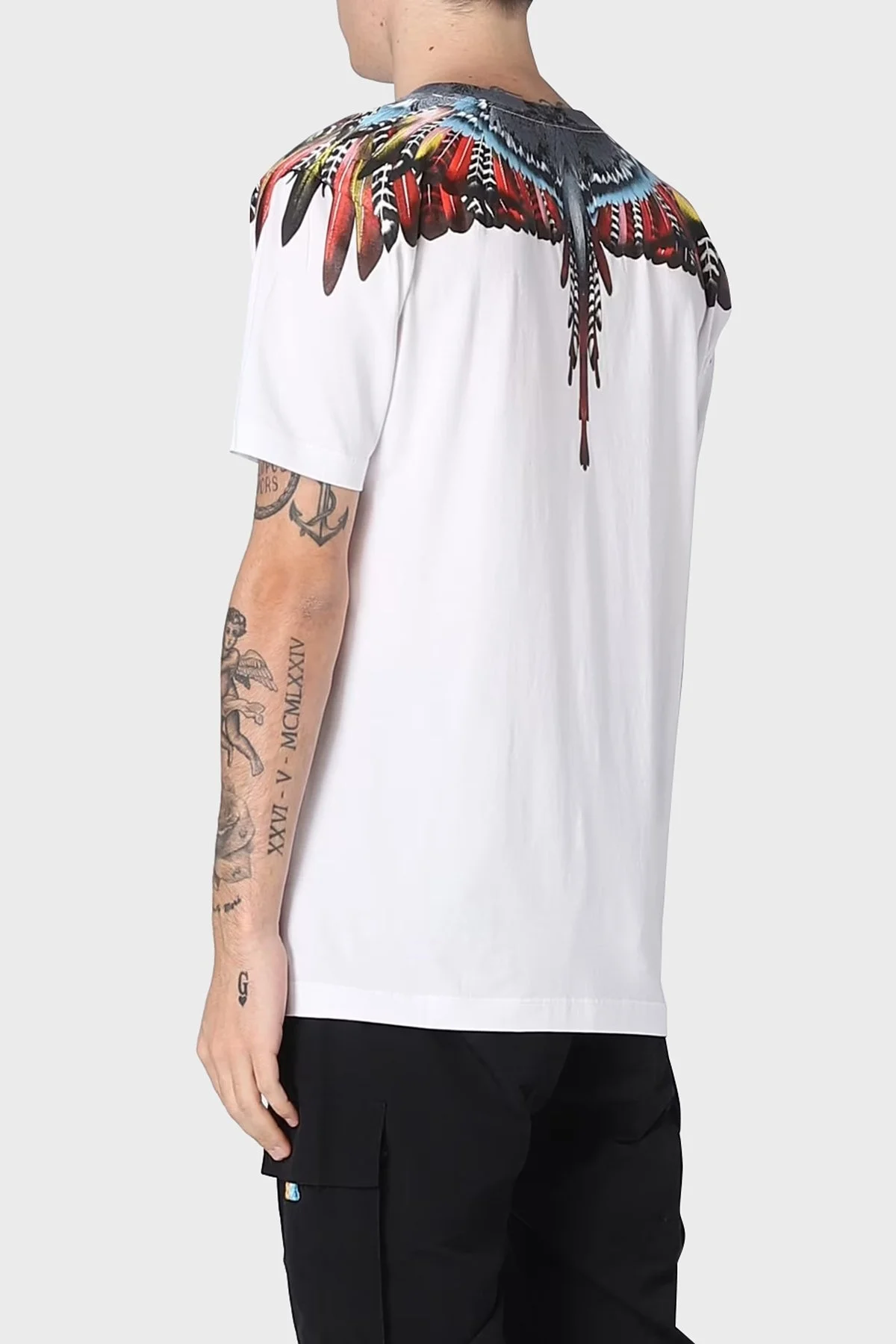 Marcelo Burlon Pamuklu Regular Fit Bisiklet Yaka Erkek T Shirt CMAA018S23JER0020125 BEYAZ - 2