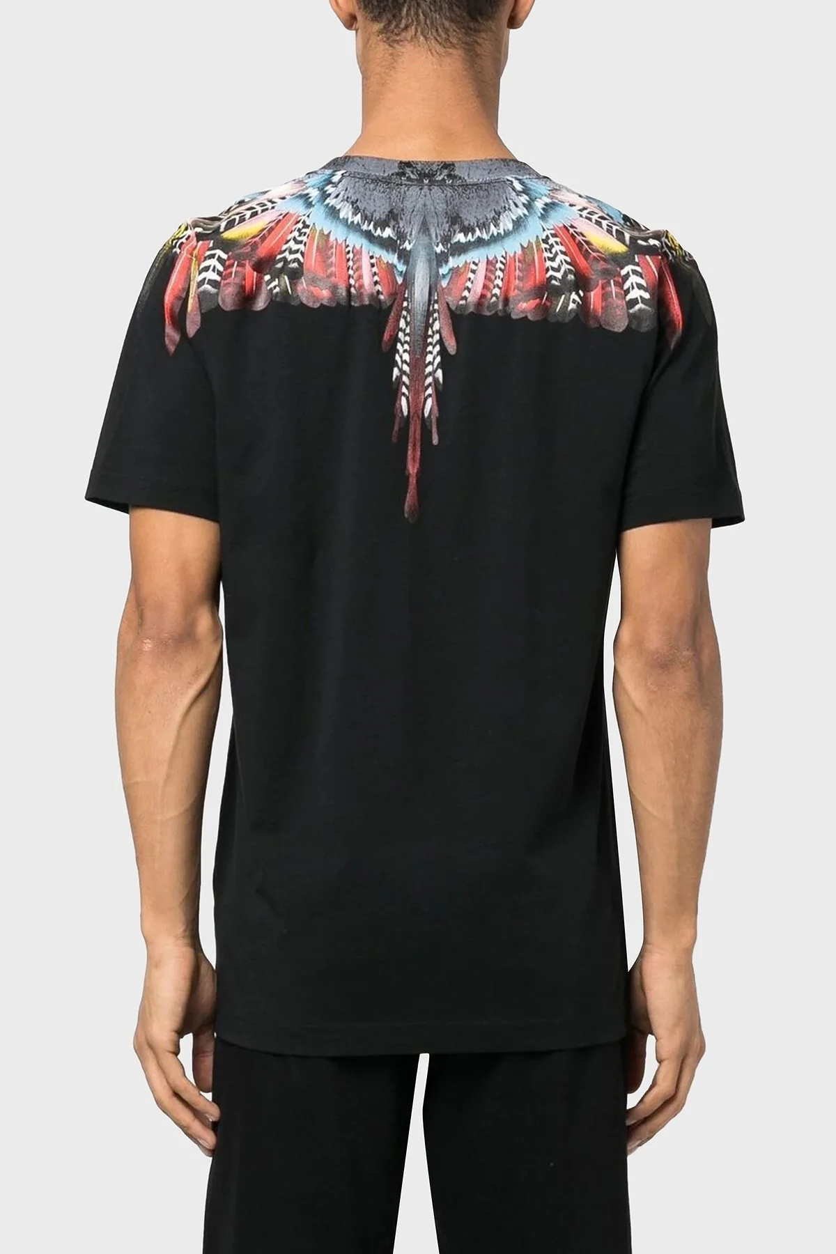 Marcelo Burlon Pamuklu Regular Fit Bisiklet Yaka Erkek T Shirt CMAA018S23JER0021025 SİYAH - 3