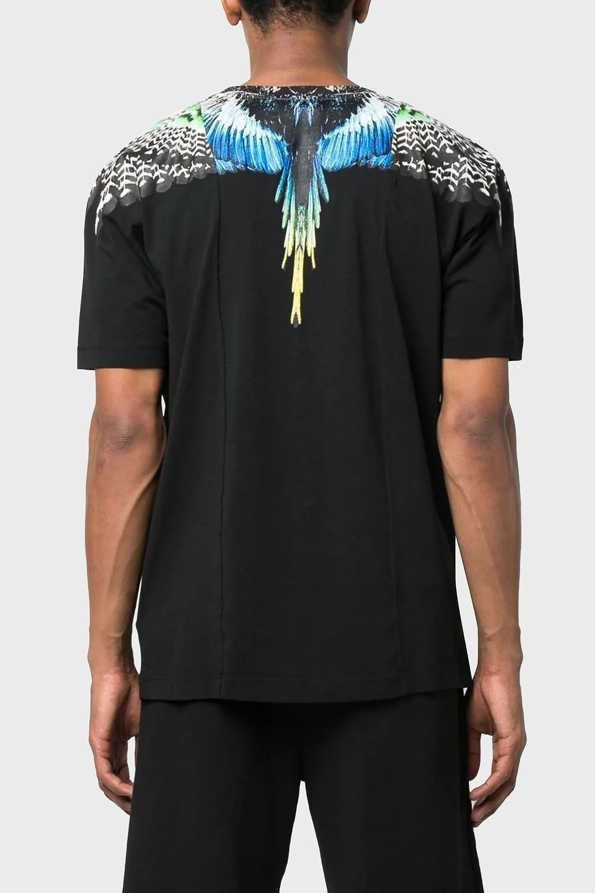 Marcelo Burlon Pamuklu Regular Fit Bisiklet Yaka Erkek T Shirt CMAA018S23JER0061009 SİYAH - 8