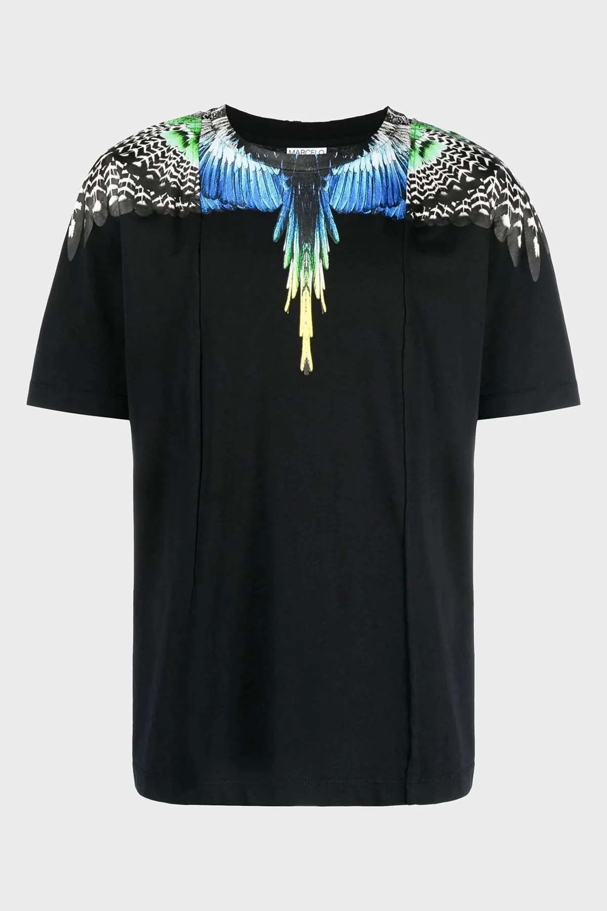Marcelo Burlon Pamuklu Regular Fit Bisiklet Yaka Erkek T Shirt CMAA018S23JER0061009 SİYAH - 10