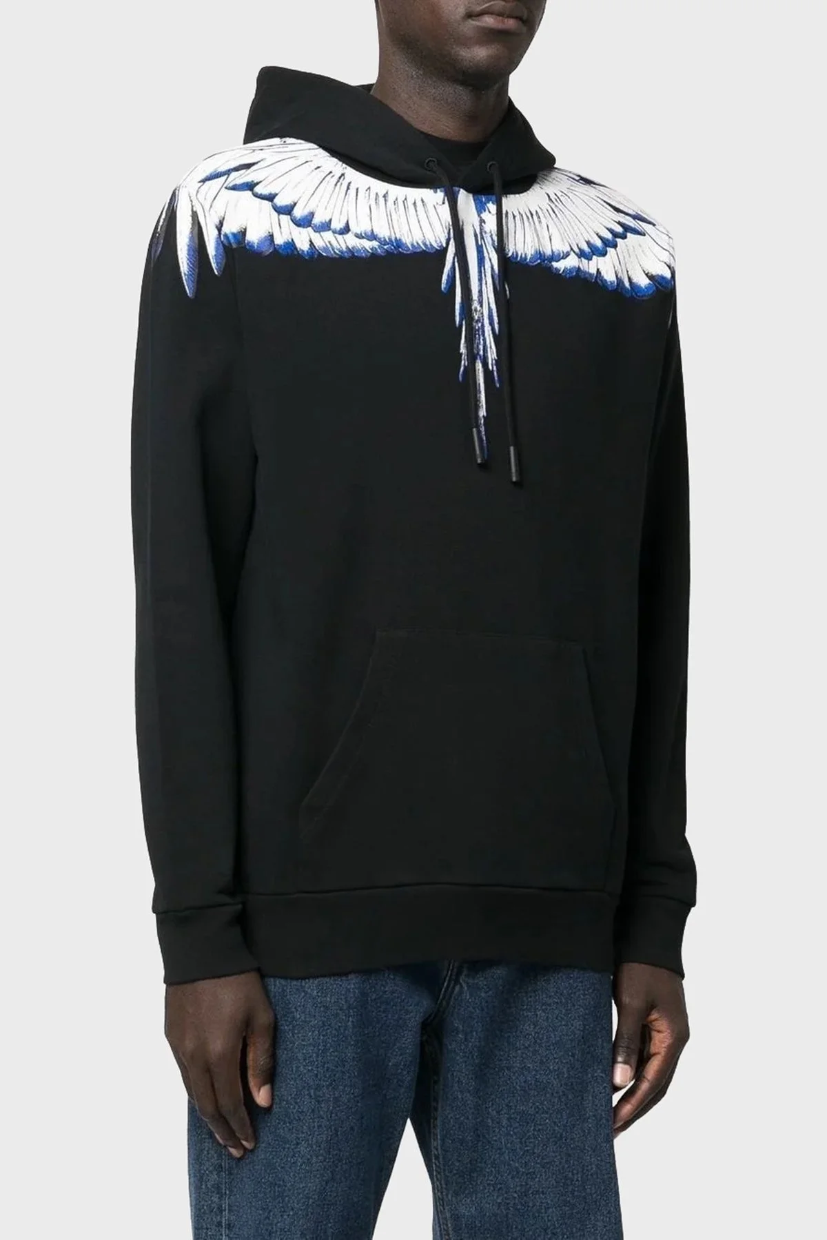 Marcelo Burlon Pamuklu Regular Fit Kapüşonlu Erkek Sweat CMBB007C99FLE0011001 SİYAH - 1