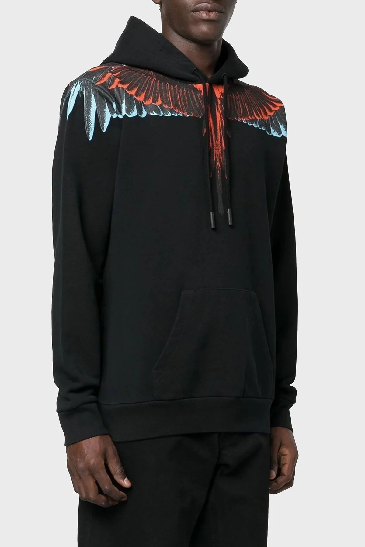 Marcelo Burlon Pamuklu Regular Fit Kapüşonlu Erkek Sweat CMBB007F22FLE0011020 SİYAH - 1