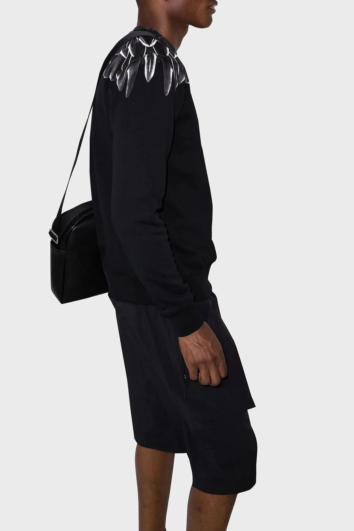 Marcelo Burlon Pamuklu Relaxed Fit Bisiklet Yaka Erkek Sweat CMBA009C99FLE0011010 SİYAH - 2