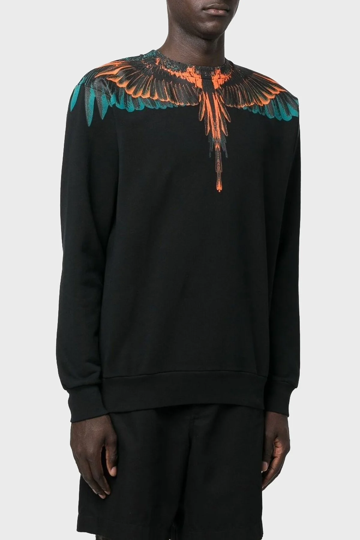 Marcelo Burlon Pamuklu Relaxed Fit Bisiklet Yaka Erkek Sweat CMBA009F22FLE0011020 SİYAH - 1