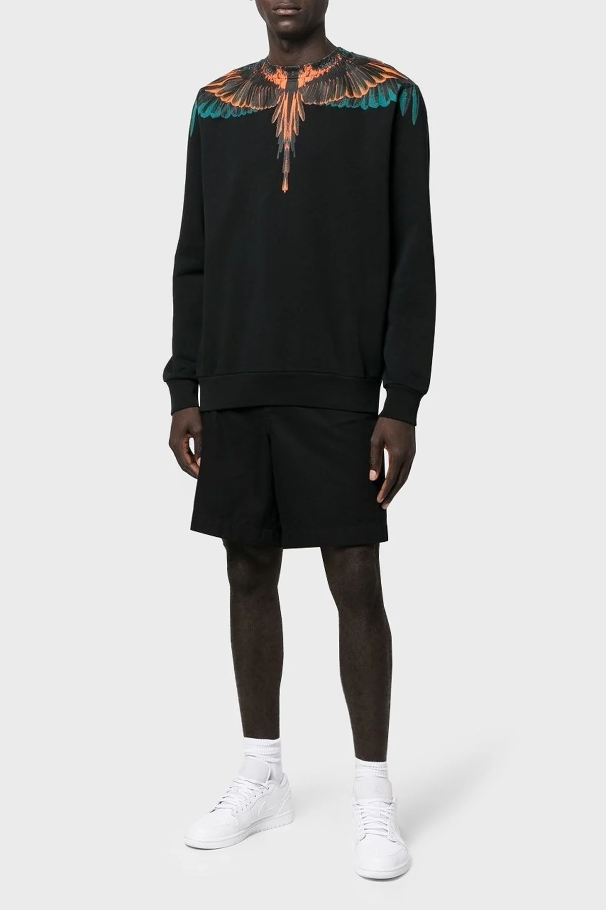 Marcelo Burlon Pamuklu Relaxed Fit Bisiklet Yaka Erkek Sweat CMBA009F22FLE0011020 SİYAH - 3