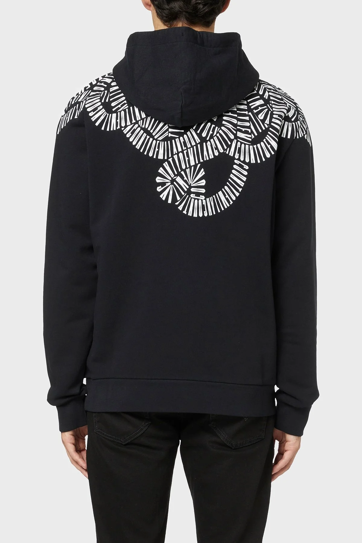Marcelo Burlon Pamuklu Relaxed Fit Kapüşonlu Erkek Sweat CMBB007F22FLE0041001 SİYAH - 7