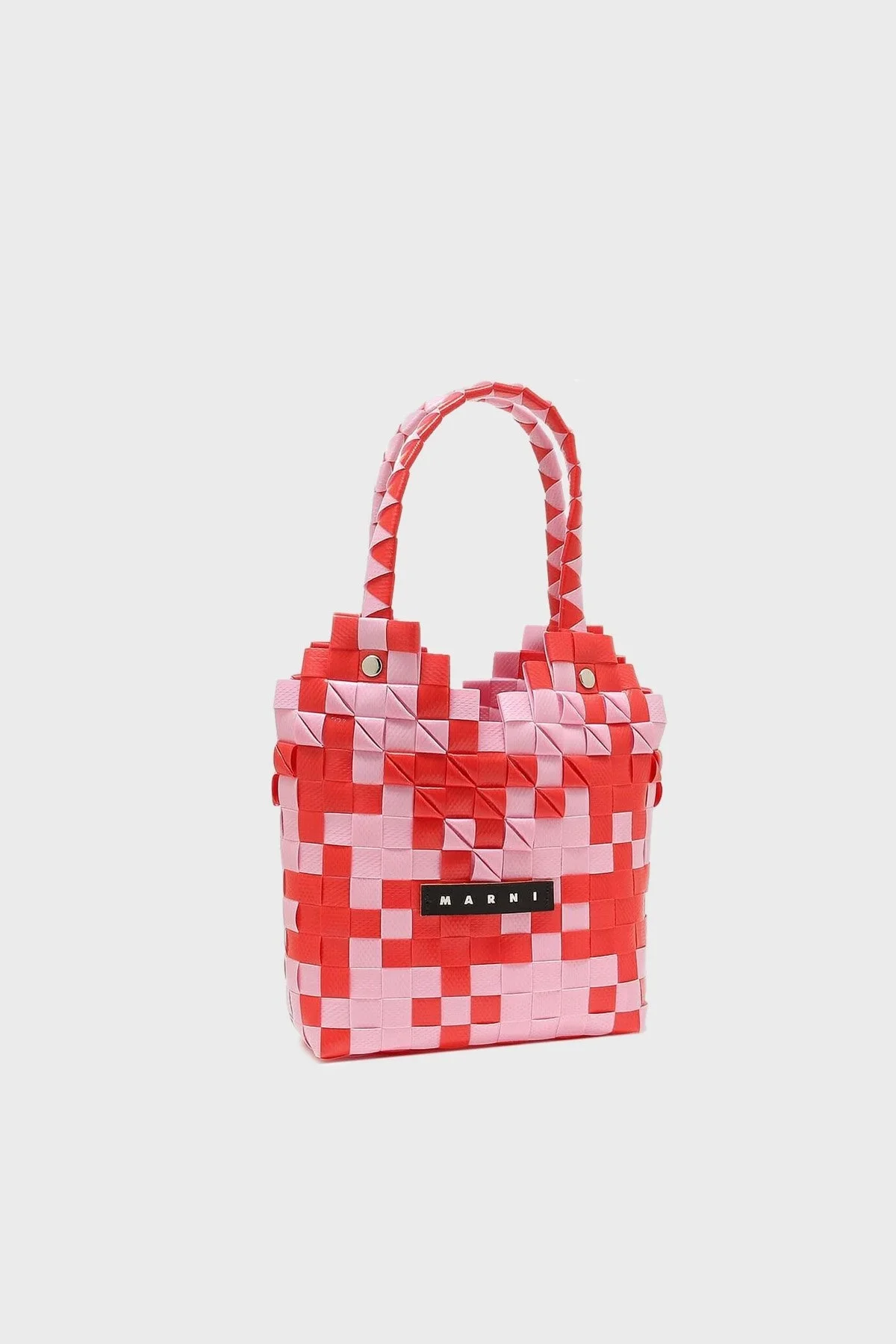 Marni 3D Sepet Örgü Bayan Çanta M00637 0M331 KIRMIZI-PEMBE - 7