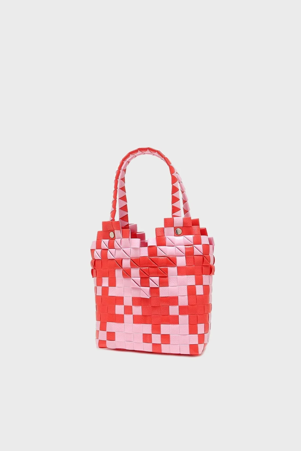 Marni 3D Sepet Örgü Bayan Çanta M00637 0M331 KIRMIZI-PEMBE - 11